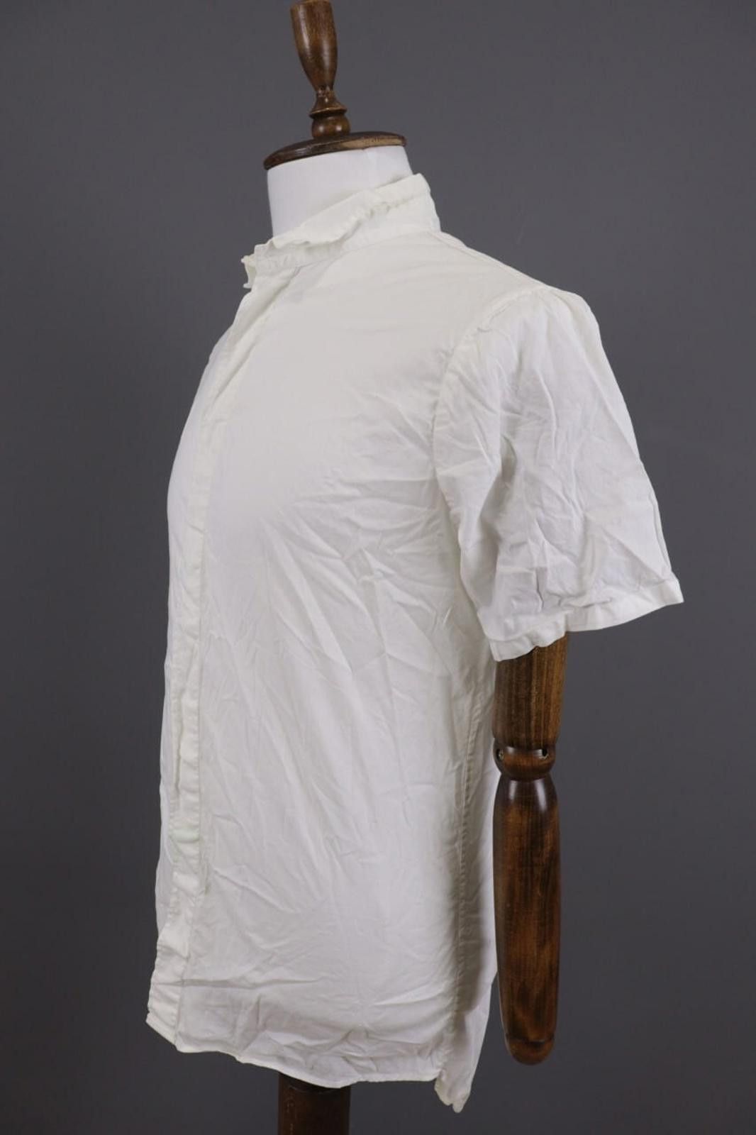 Thom Krom Thom Krom White Short Sleeve Button Down Shirt Size M Size US M / EU 48-50 / 2 - 5 Thumbnail