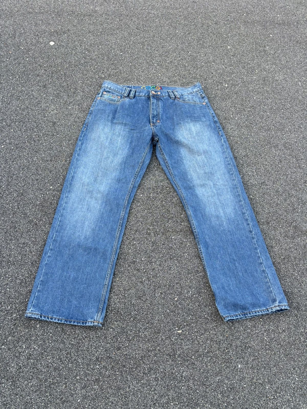 Coogi × Vintage Y2K baggy Coogi jeans 38x32 embroidered wide-leg blue denim Size US 38 / EU 54 - 2 Thumbnail