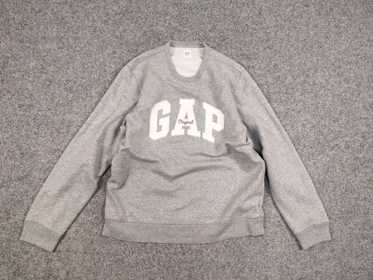 Gap Gap gray embroidered logo Crew Chek Sweatshirt Vintage Style Size US L / EU 52-54 / 3 - 11 Thumbnail