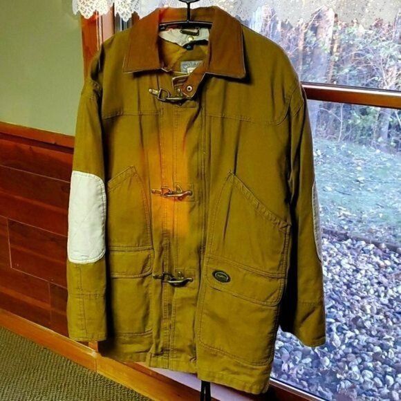 Vintage Tweed River Outfitters Nylon, Tan Fishing Sz M Long Jacket w Size US M / EU 48-50 / 2 - 1 Thumbnail