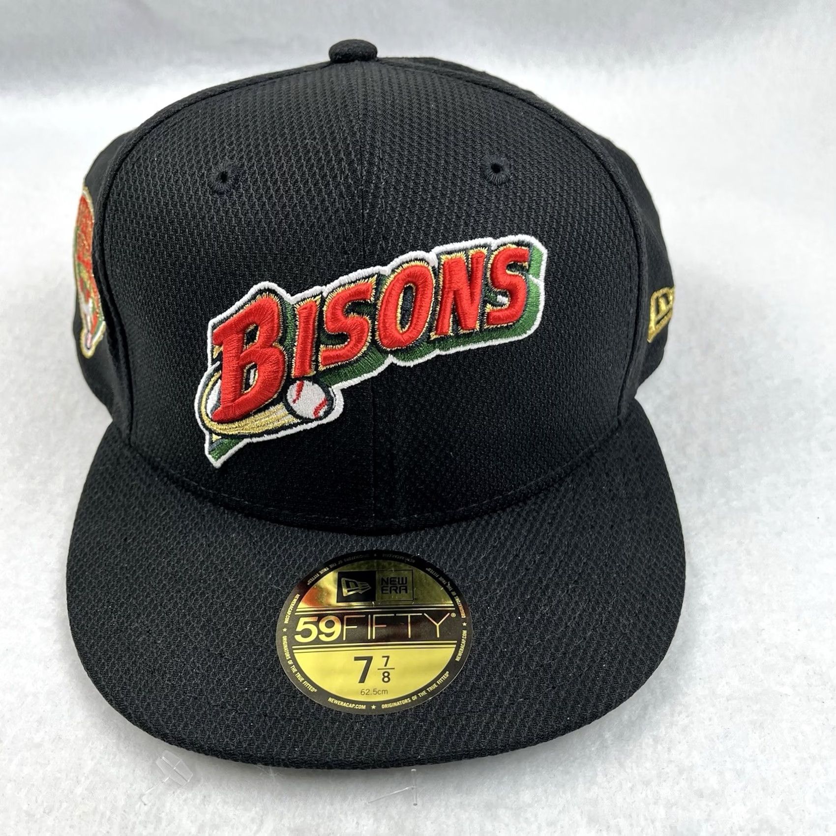 New Era Buffalo Bisons New Era 59fifty Black Green Fitted Cap 7-7/8 NWT MiLB Mens Cap Size ONE SIZE - 2 Thumbnail