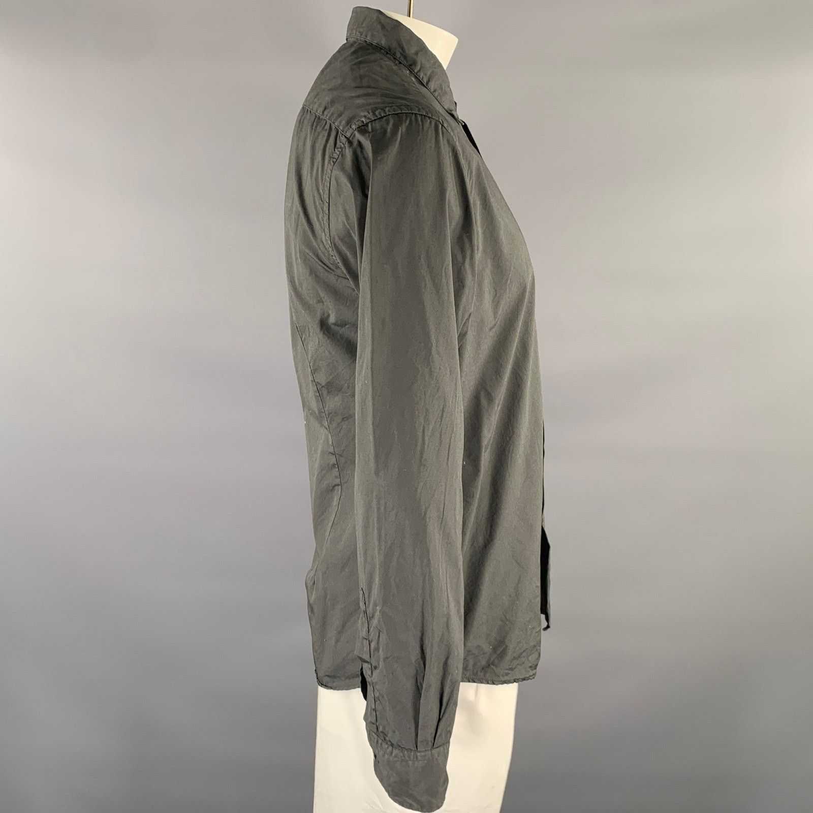 Barena BARENA Size XL Grey Cotton Long Sleeve Shirt Size US XL / EU 56 / 4 - 2 Thumbnail