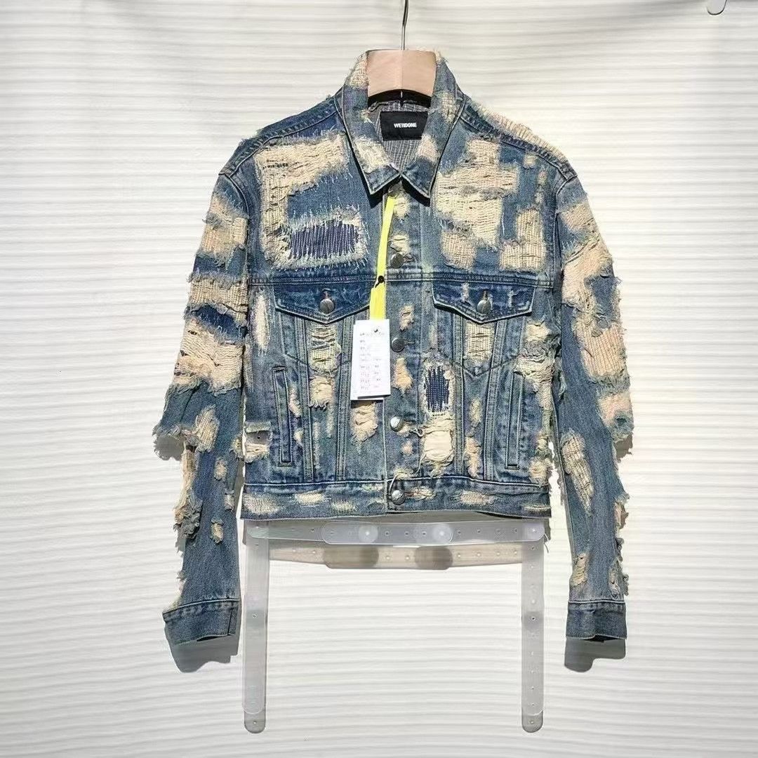 WE11DONE WE11DONE Distressed Denim Jacket Size US XS / EU 42 / 0 - 1 Thumbnail