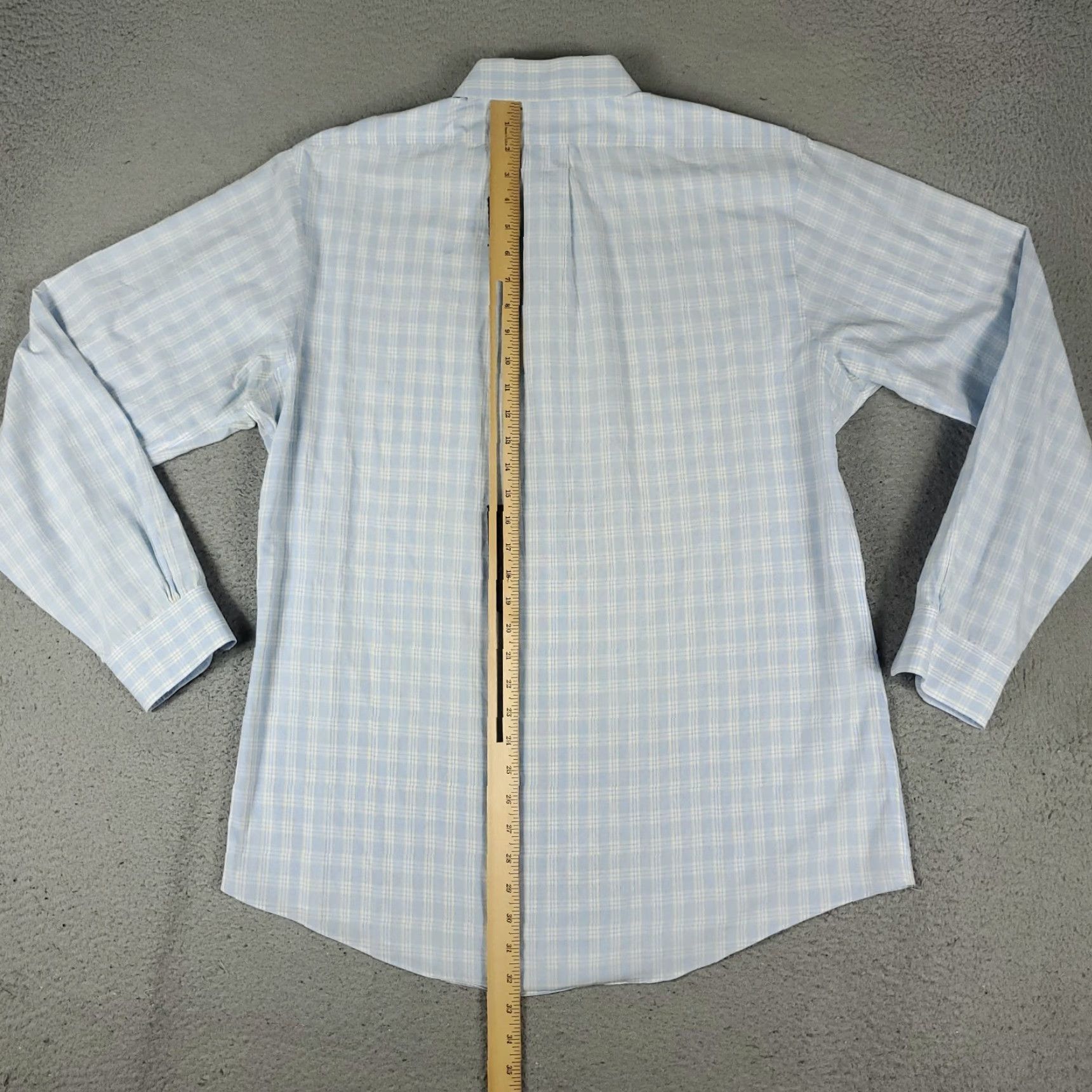 Brooks Brothers Brooks Brothers Shirt Mens 16.5 Blue Plaid Dress Button Up Long Sleeve Size 42R - 7 Thumbnail