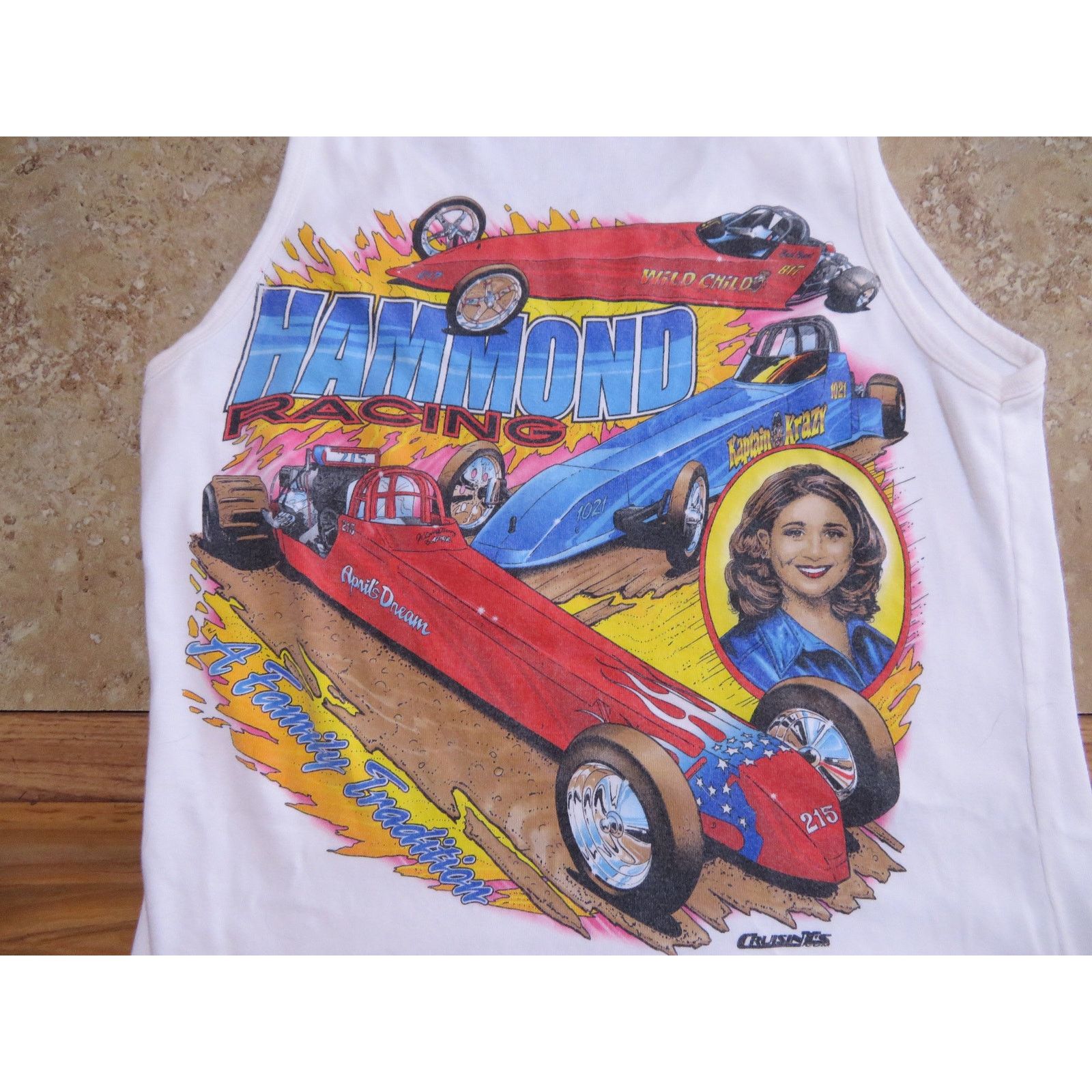 Other 90s April Hammond Racing Tank Top, Double-Sided Graphic Sz L Size L / US 10 / IT 46 - 6 Thumbnail