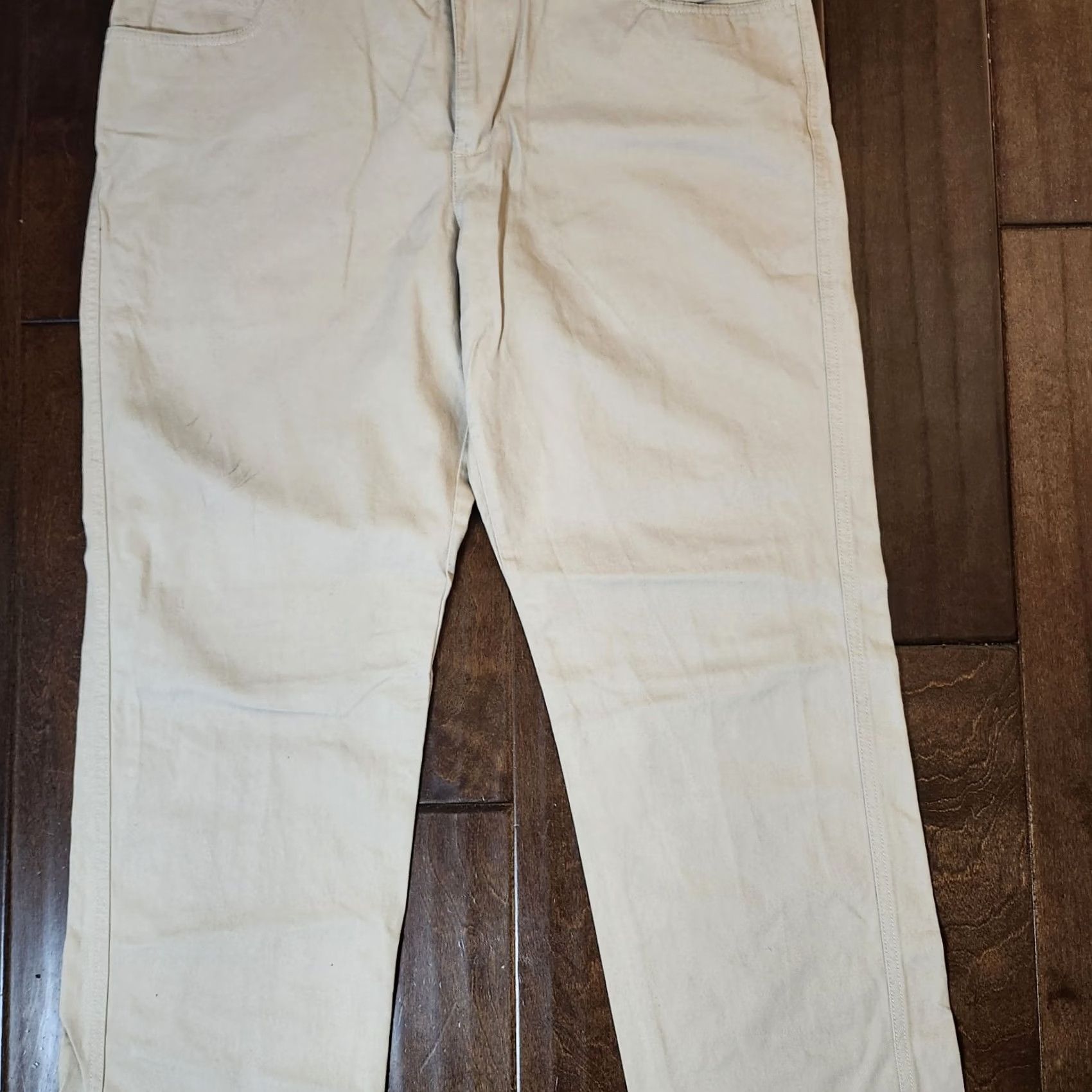 Vintage Columbia Mens Classic Beige Regular Fit Chino Pants - Size 36X34 - Minor Stains Size US 36 / EU 52 - 4 Thumbnail