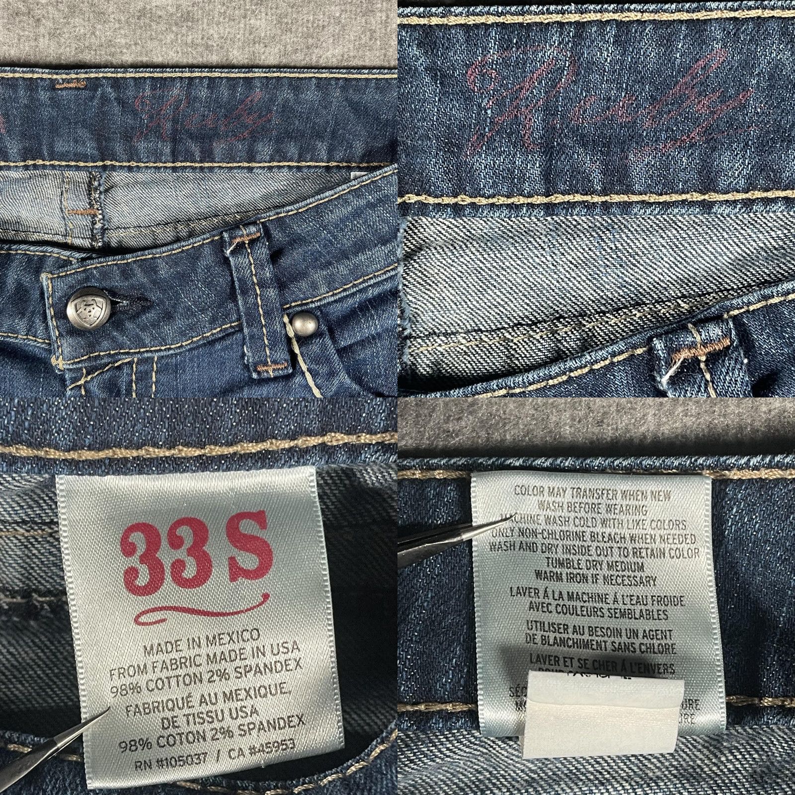 Ariat Ariat Jeans Ruby Womens 33S Medium Wash Bootcut Denim 5-Pocket Stretch Mid Rise Size 24" / US 00 / IT 34 - 8 Thumbnail