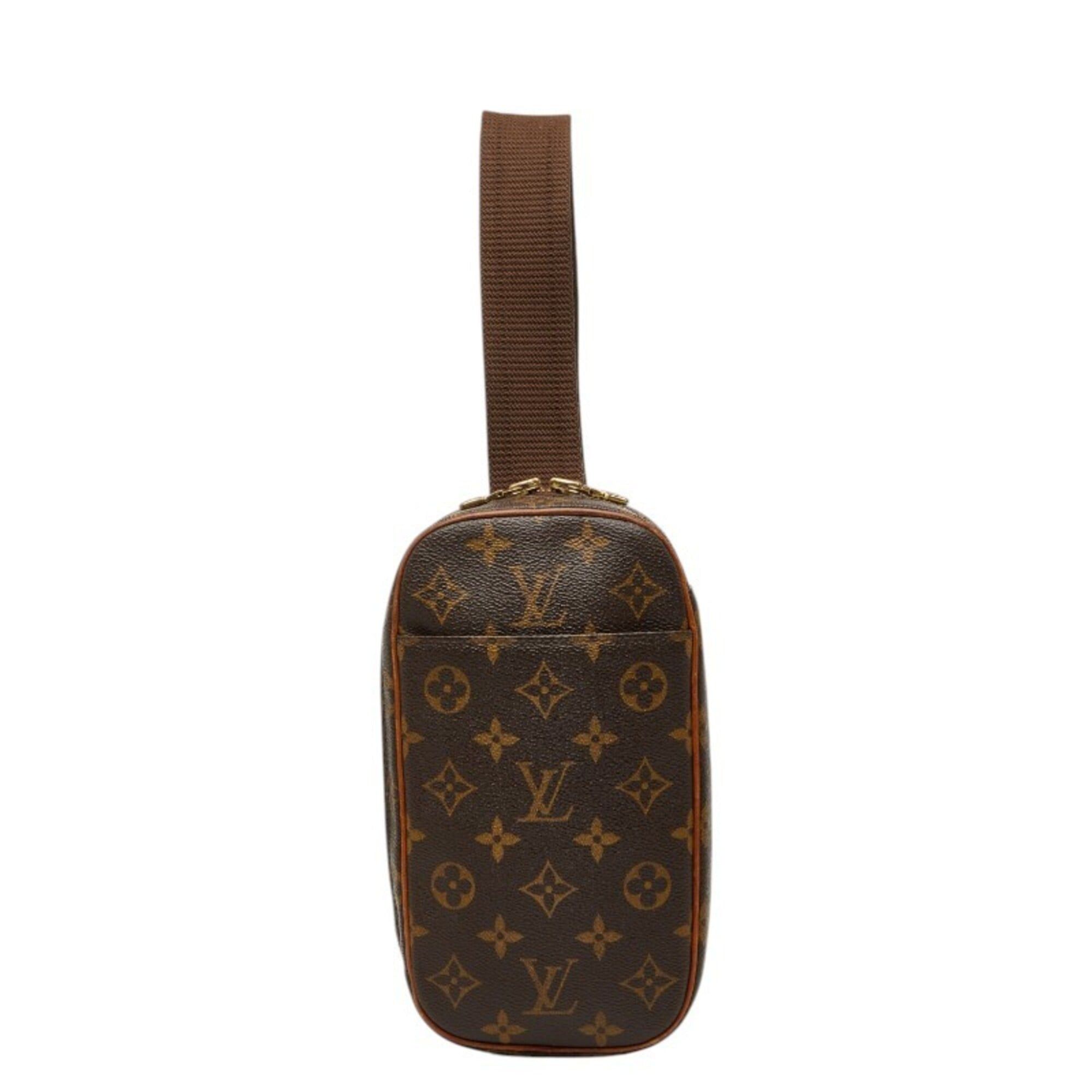 Louis Vuitton Louis Vuitton Monogram Pochette Gange Body Bag Waist M51870 Brown Leather Women's LOUIS VUITTON Size ONE SIZE - 1 Thumbnail