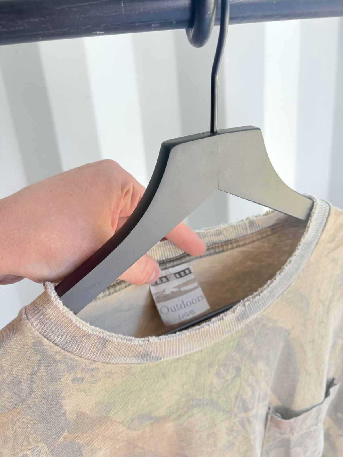 Vintage Camo Shirt Sun Faded Trashed ERD grunge paper thin Size US L / EU 52-54 / 3 - 3 Thumbnail