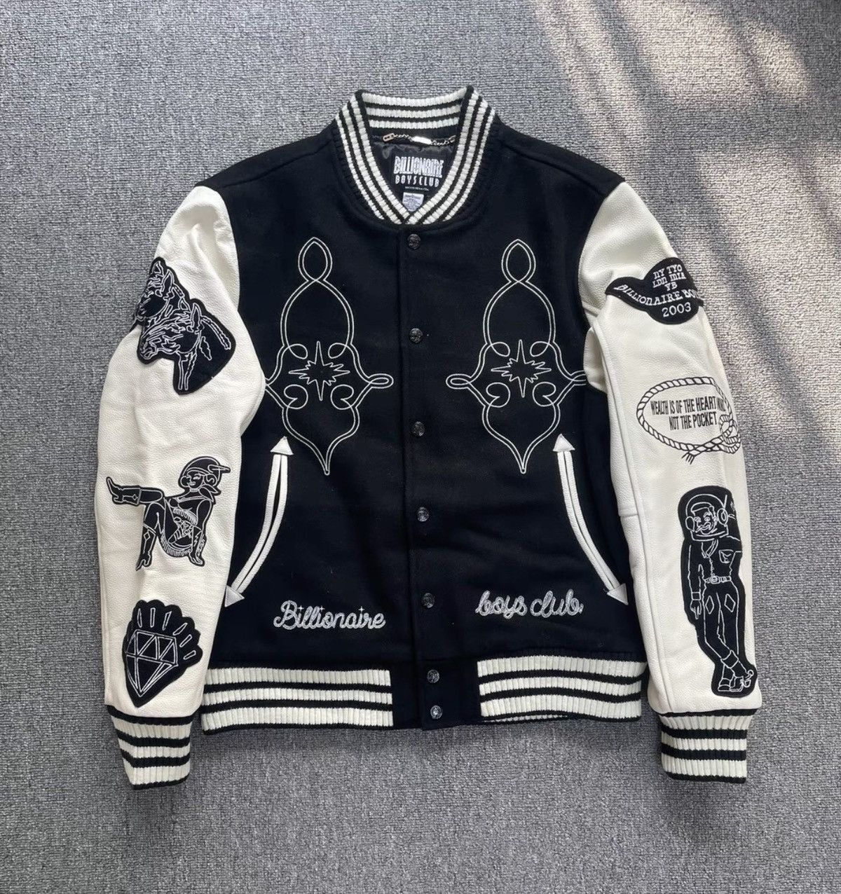 Billionaire Boys Club Billionaire Boys Club Leather Baseball Puffer Jacket Size US L / EU 52-54 / 3 - 1 Thumbnail