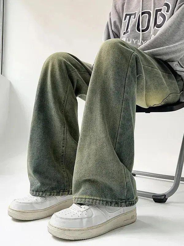 Japanese Brand Retro loose patchwork gradient jeans Size US 32 / EU 48 - 2 Thumbnail