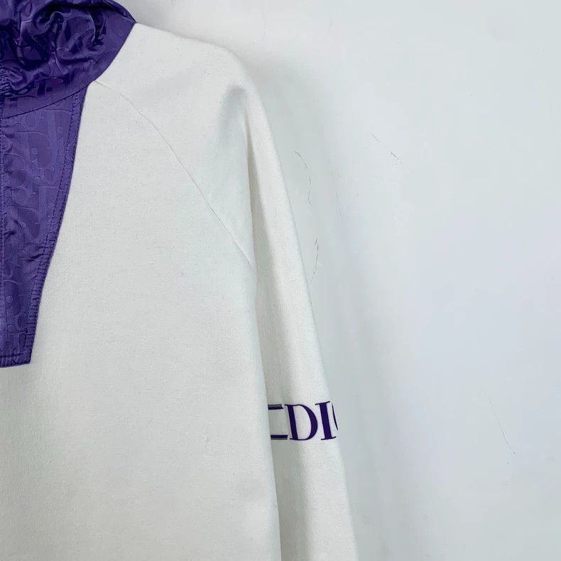 Dior Dior White old flower stitching hooded long-sleeved sweatsh Size US L / EU 52-54 / 3 - 3 Thumbnail