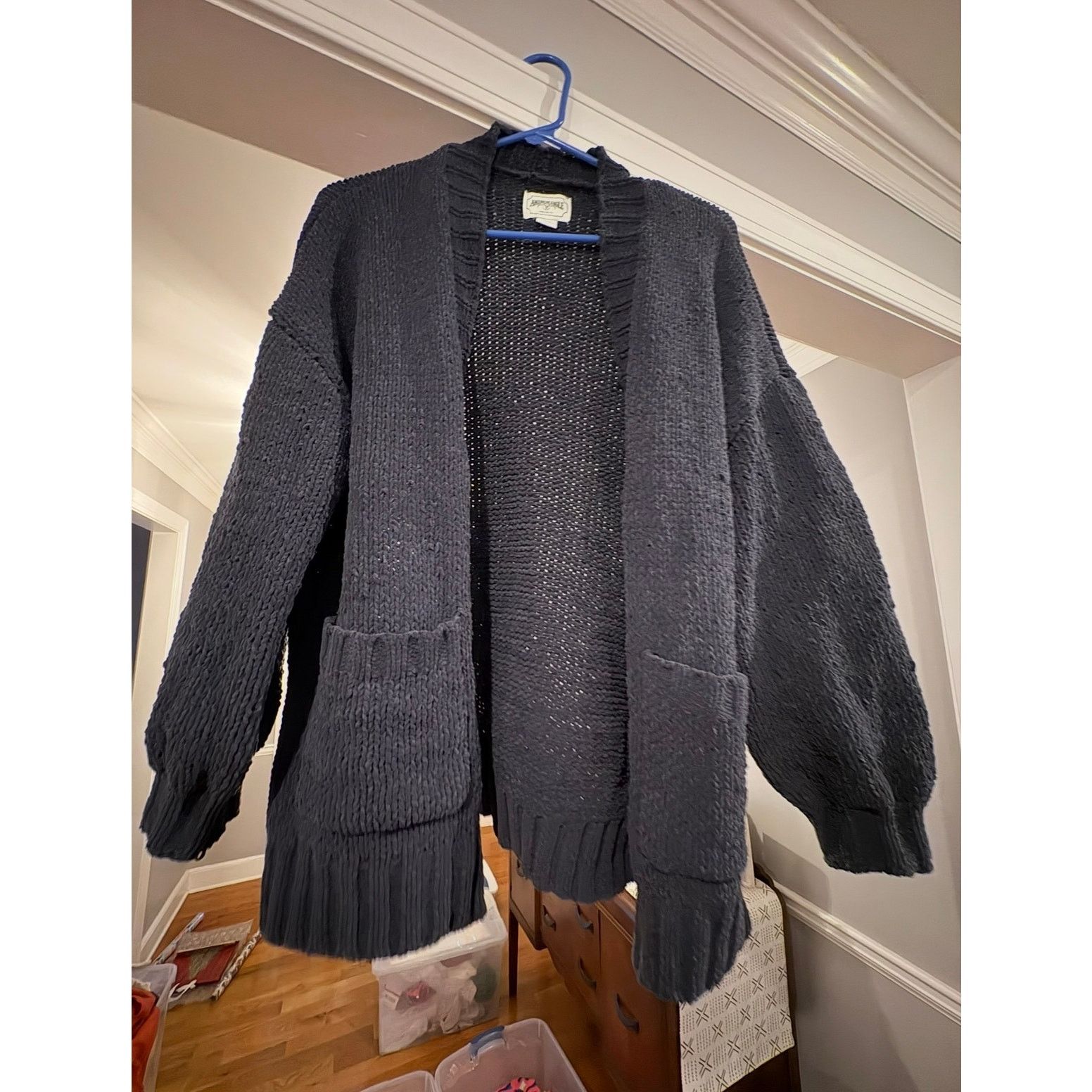 American Eagle Outfitters American Eagle Cardigan Women’s S Small Navy Blue Open Front Size S / US 4 / IT 40 - 2 Thumbnail