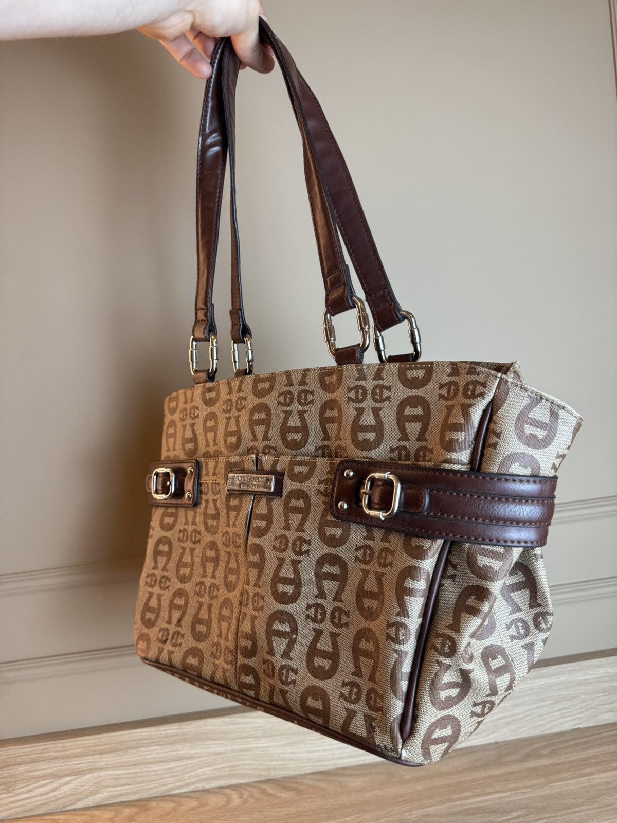 Aigner Etienne Aigner brown monogram y2k bag Size ONE SIZE - 2 Thumbnail