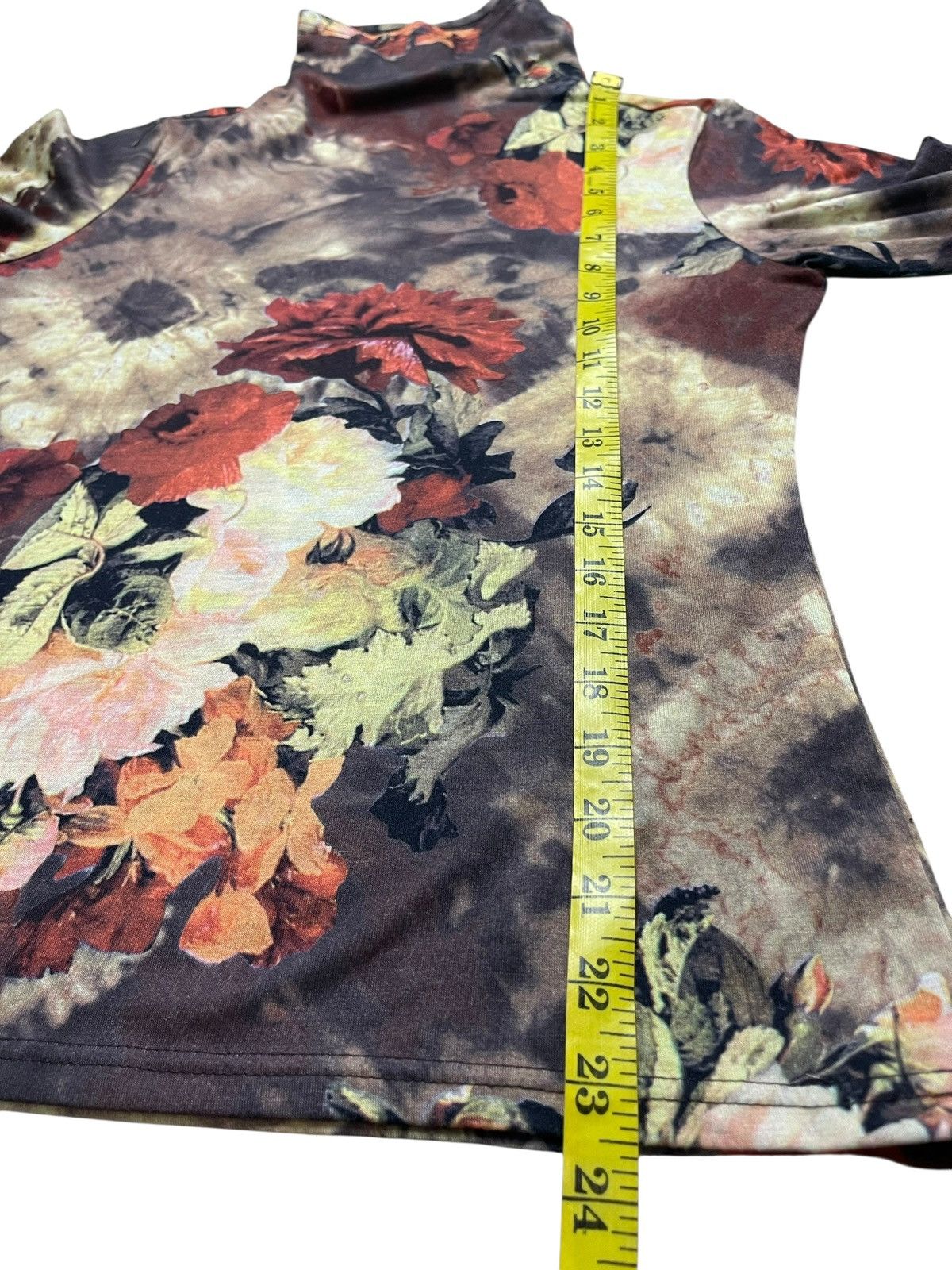 Japanese Brand Multicor Floral Planet Remix Turtle Neck Blouses Size L / US 10 / IT 46 - 8 Thumbnail