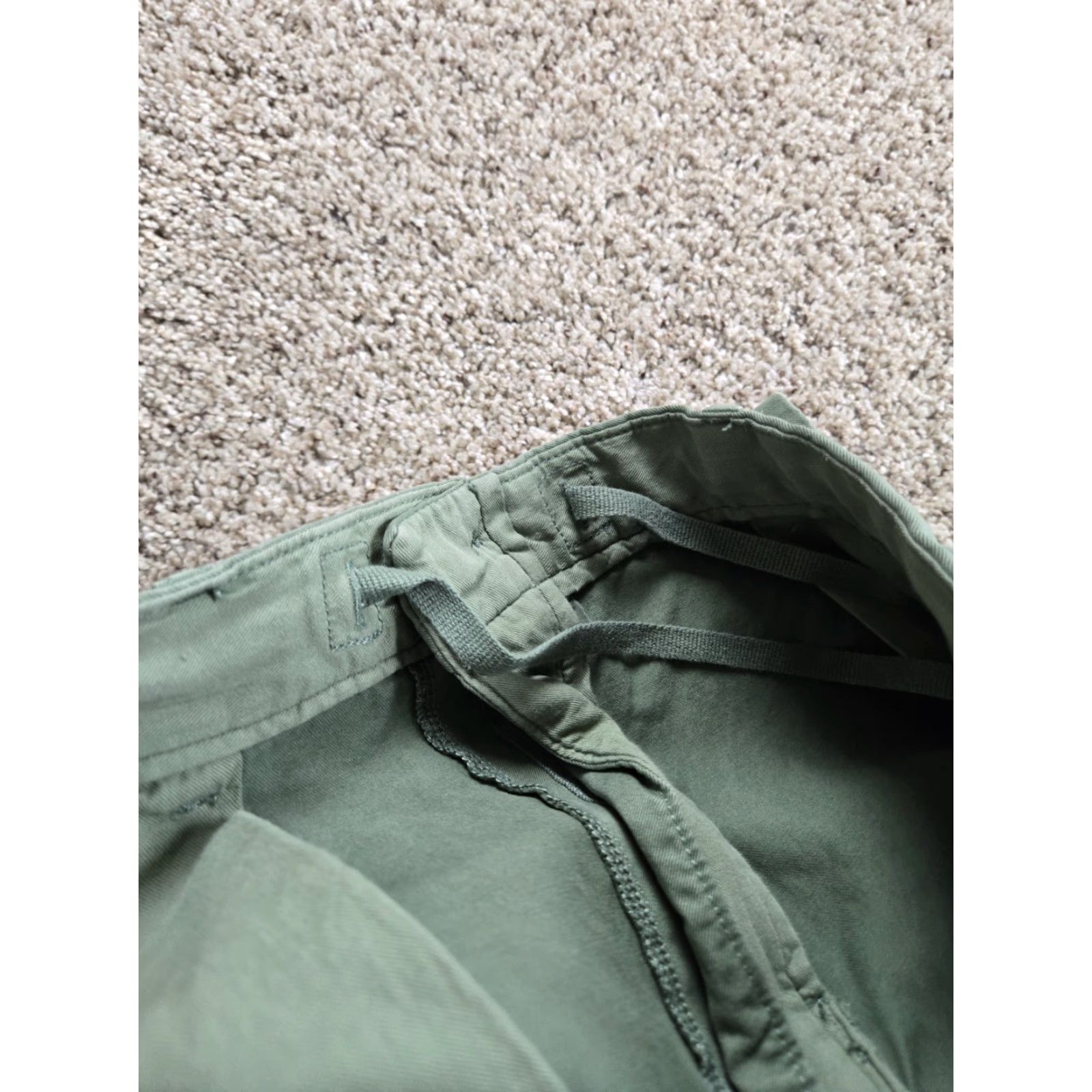 Uniqlo Uniqlo Chino Shorts Mens XL Green Classic Casual Flat Front Cotton Drawstring Size US 36 / EU 52 - 4 Thumbnail