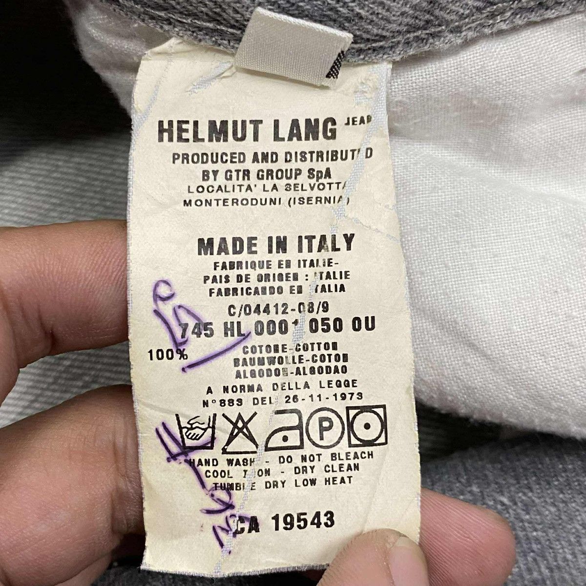 Helmut Lang 1999 Grey Sanded Denim Size US 28 / EU 44 - 3 Thumbnail