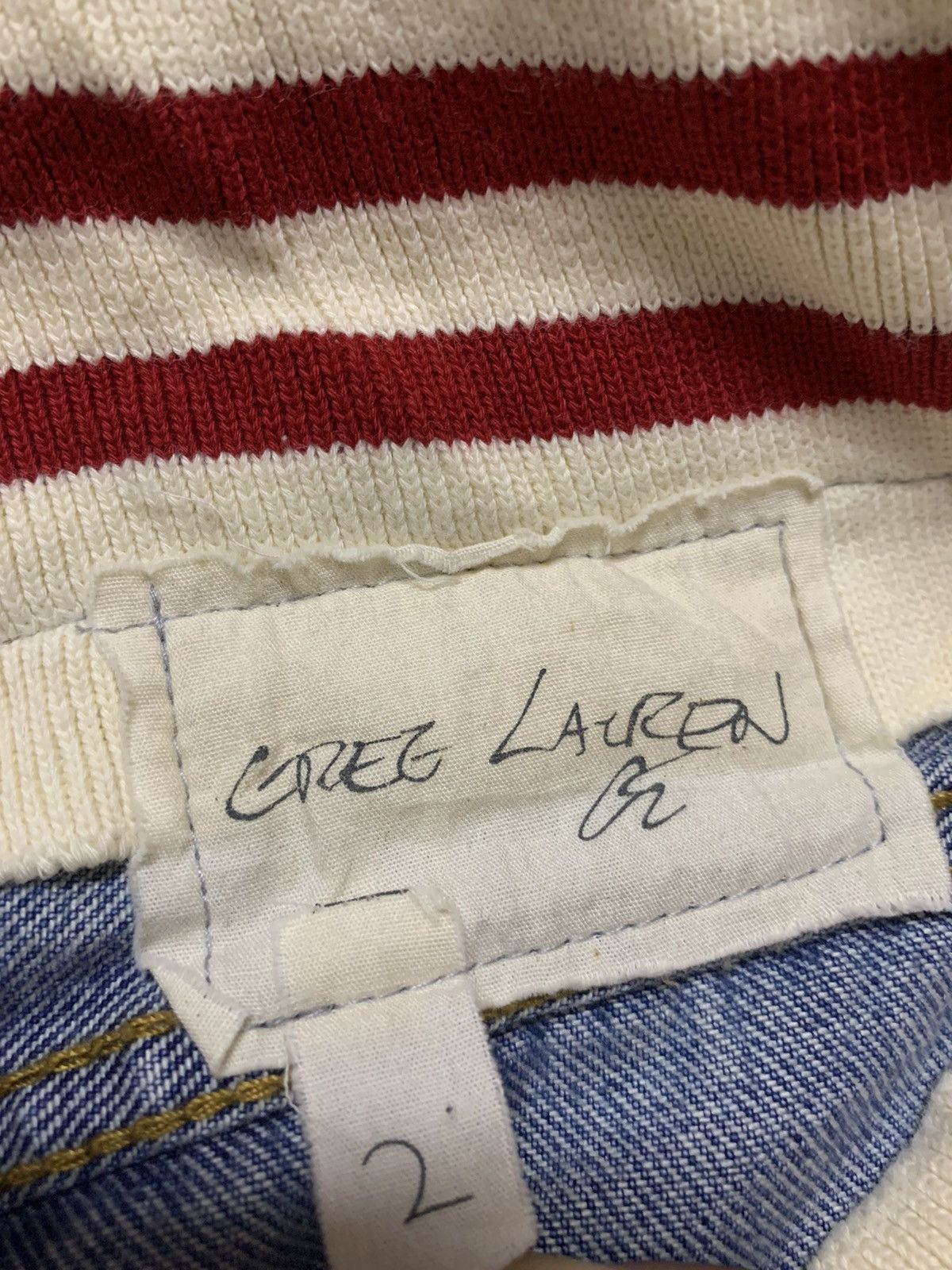 Greg Lauren 50/50 DENIM BORG LOUNGE HYBRID PANTS Size US 32 / EU 48 - 10 Thumbnail