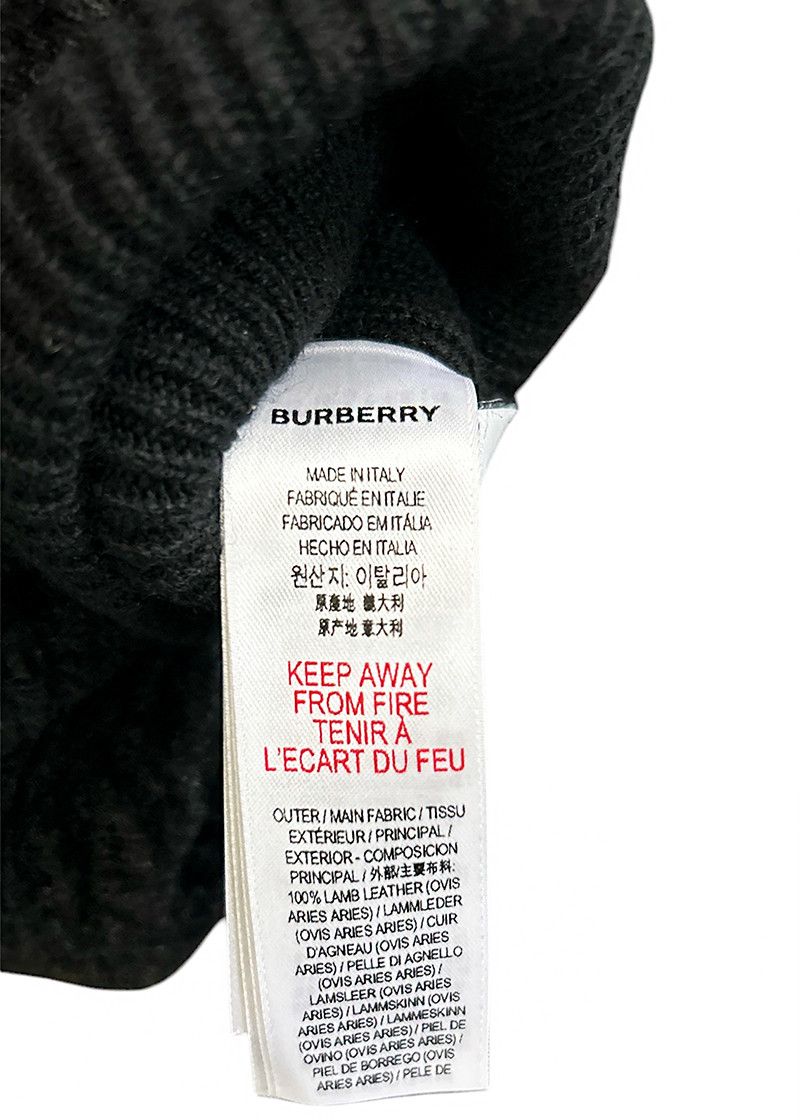 Burberry Burberry Black Chenille Puffy Sleeve Gloves (US Size 7) Size ONE SIZE - 8 Thumbnail