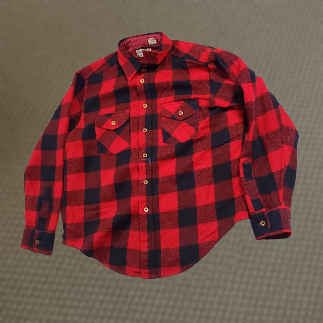 Sears VINTAGE Sears Buffalo Plaid Flannel Shirt Red Black Mens L Size US L / EU 52-54 / 3 - 1 Thumbnail