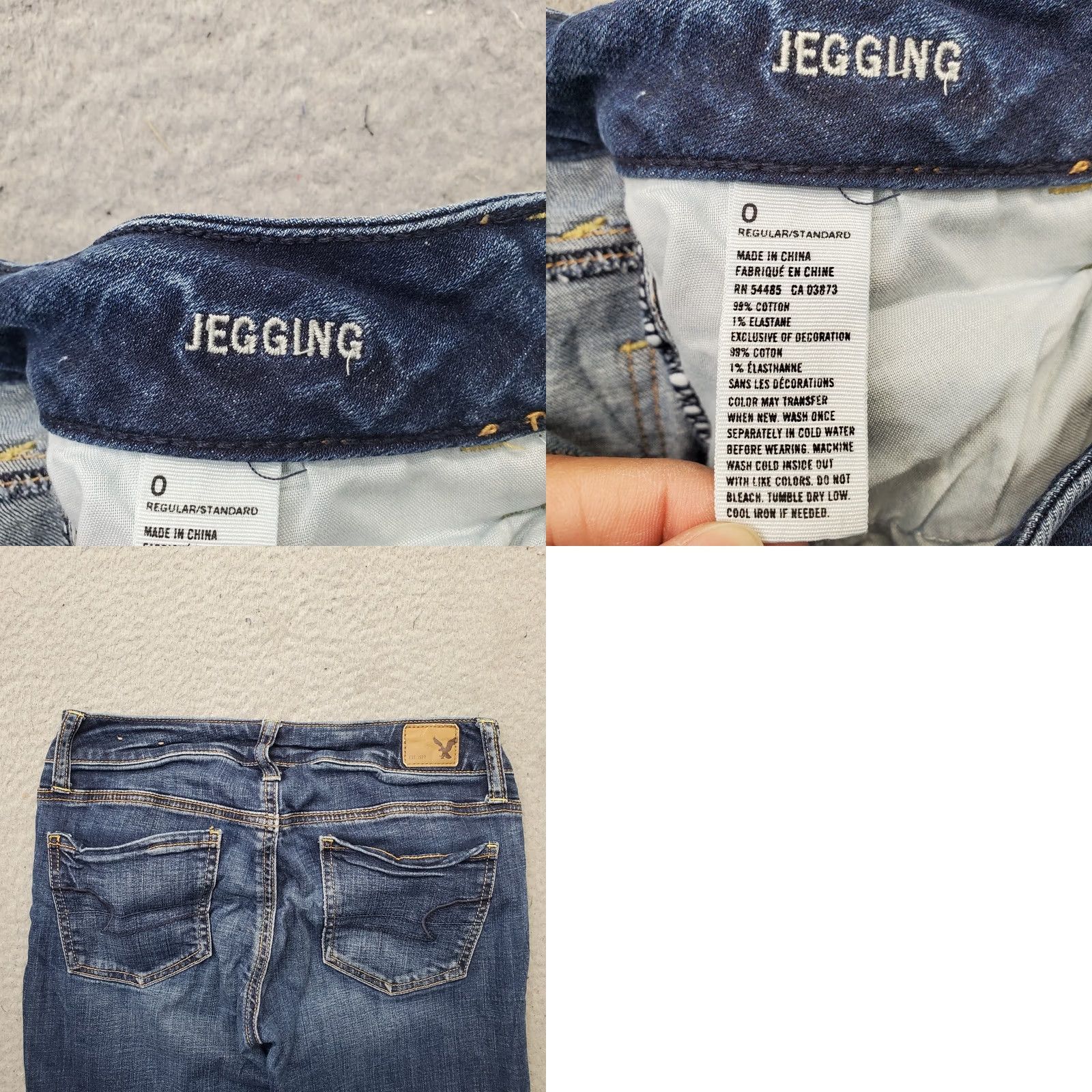 American Eagle Outfitters American Eagle Outfitters Jegging Jeans Womens 0 Blue Denim Whiskered 5-Pocket Jeans Womens Size 0 Blue Denim 5-Pocket Stretch Regular Mens, Womens Size 25" / US 0 / IT 36 - 8 Thumbnail