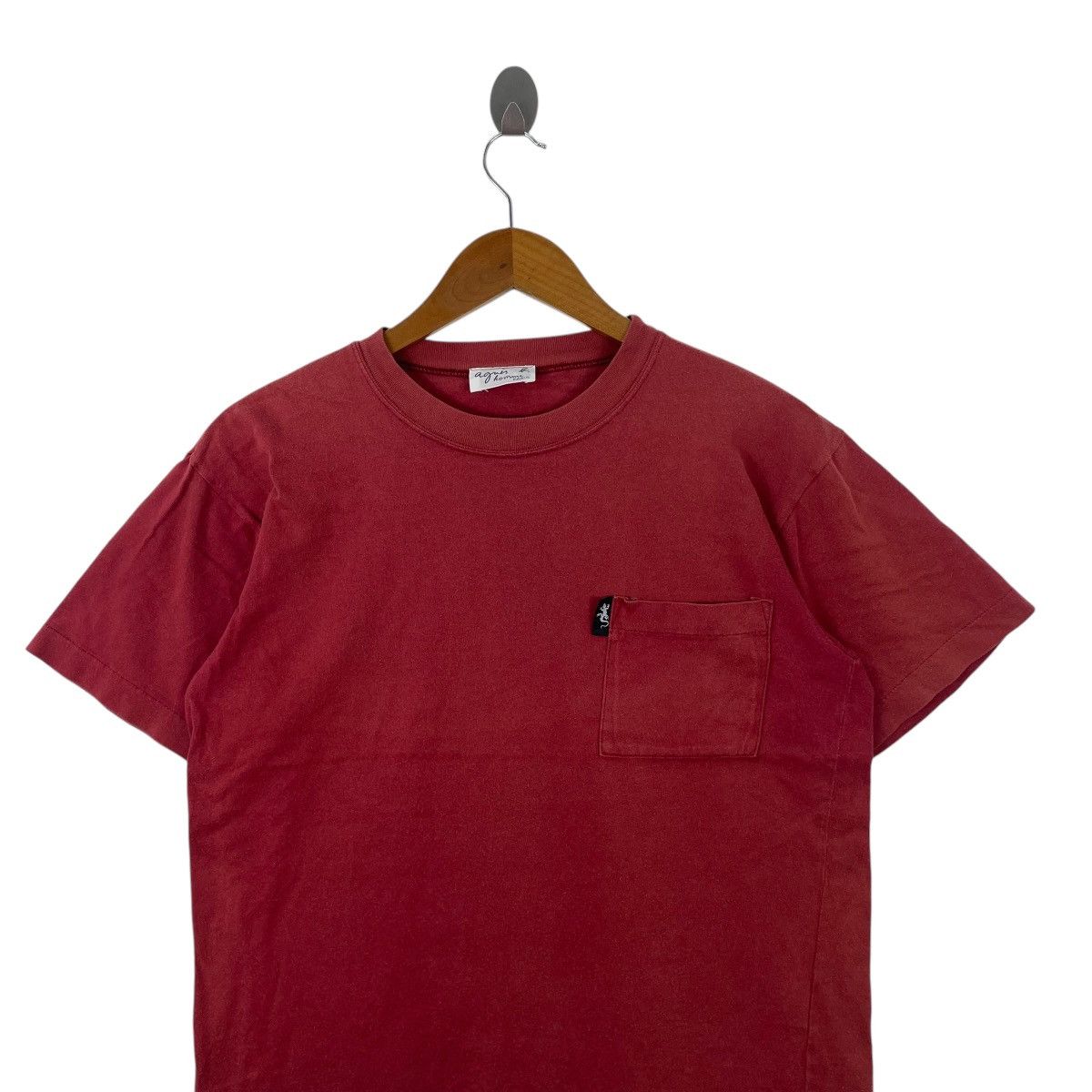 Vintage × agnes b. Vintage Agnes B Homme Paris Single Pocket Tee Shirt Size US M / EU 48-50 / 2 - 2 Thumbnail