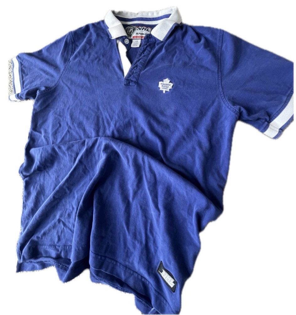 NHL NHL NASCO Toronto Maple Leafs Rugby Polo Faded Blue White Size US M / EU 48-50 / 2 - 2 Thumbnail