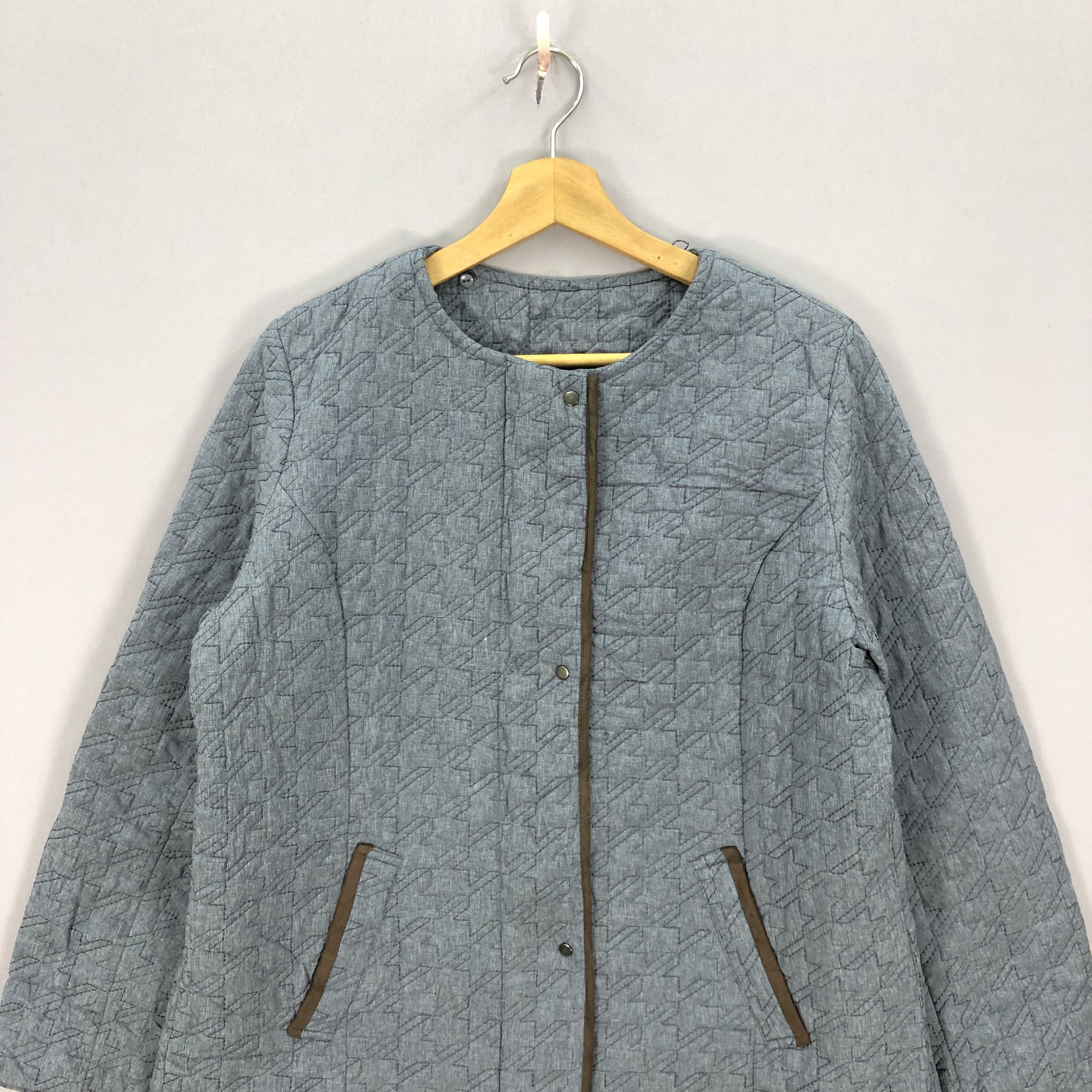 Japanese Brand Vintage Orfine Japanese Quilted Long Jacket Size L / US 10 / IT 46 - 3 Thumbnail