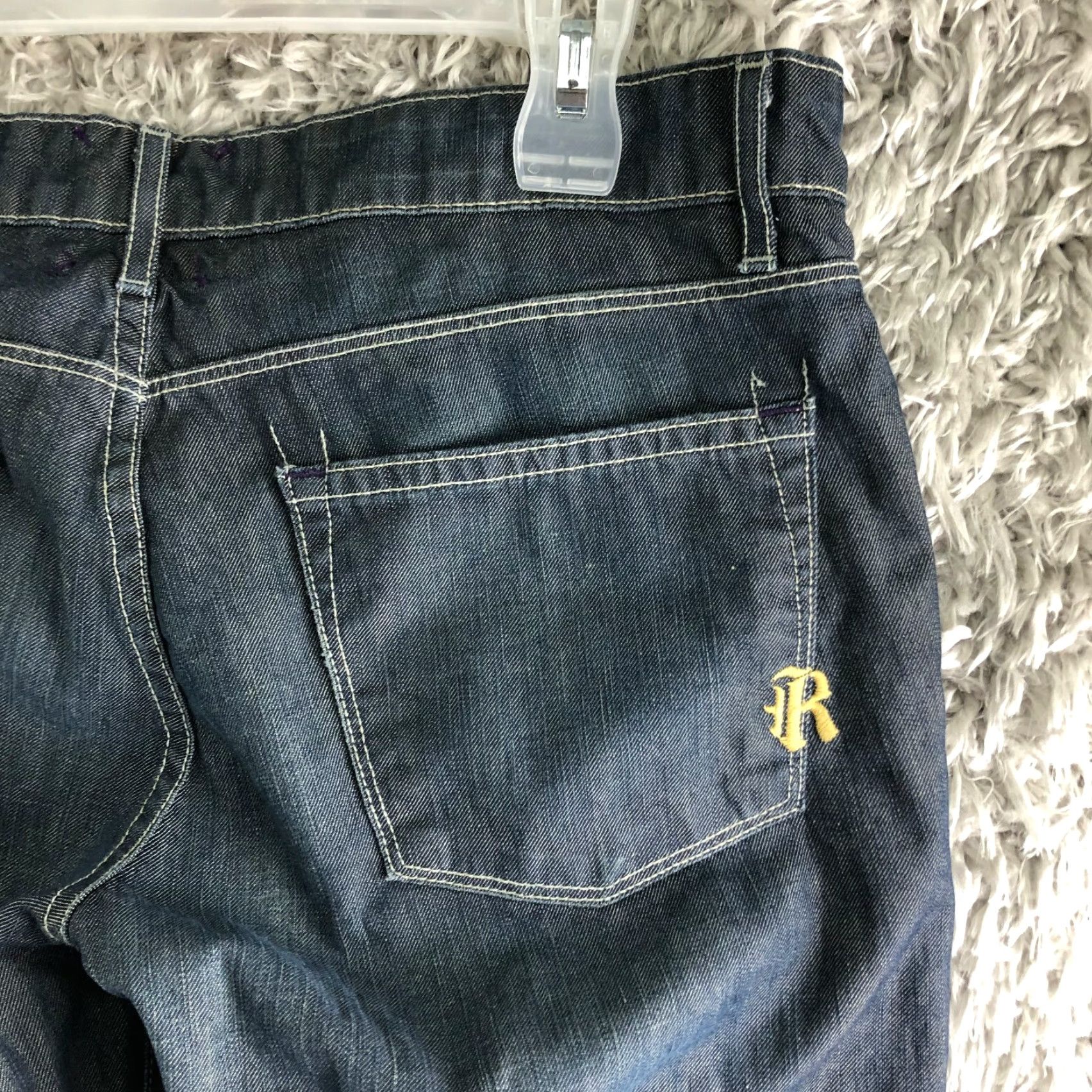 Denime Rich & Skinny Jeans Womens 29 Mid Rise Straight Blue Denim Size 29 Regular Inseam 30 Comfort Size 29" - 6 Thumbnail