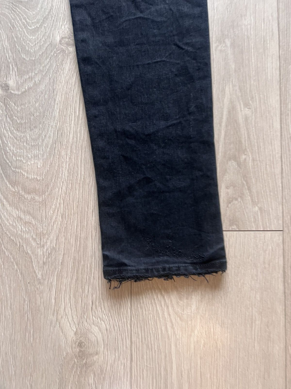 Purple Brand × Vintage NWT Purple Brand Quilted Destroyed Pocket Black Jeans Denim Size US 32 / EU 48 - 7 Thumbnail