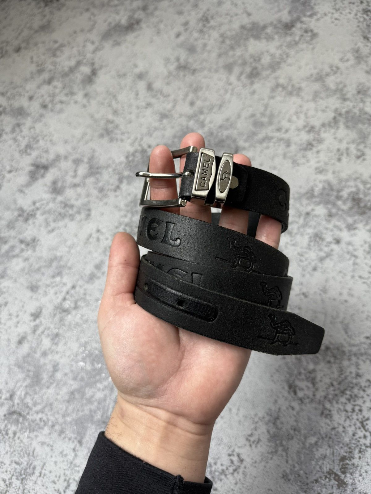 Camel Vintage Camel Monogram Leather Belt Men Y2K Rare 90s Size ONE SIZE - 1 Thumbnail