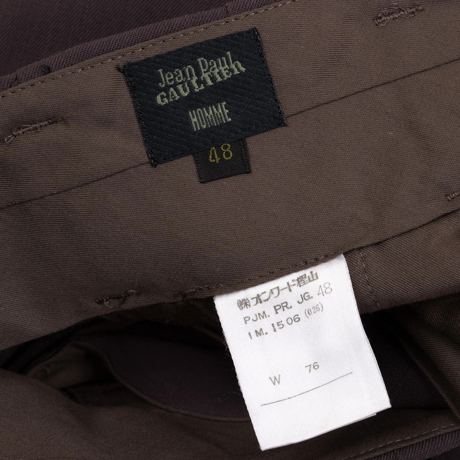 Jean Paul Gaultier Wool Tuck Pants in Brown, Size 48 Size US 32 / EU 48 - 13 Thumbnail