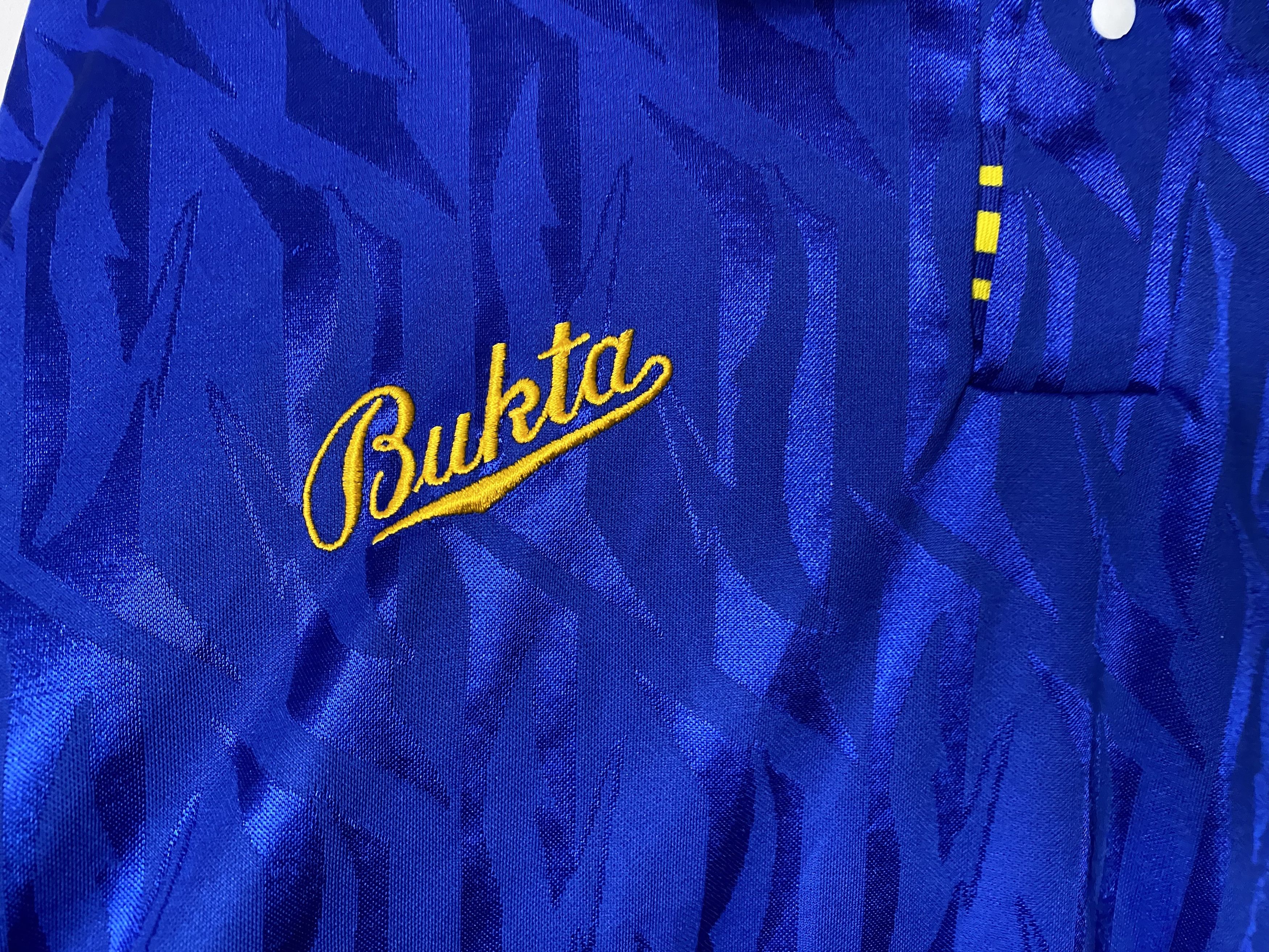 Vintage BUKTA 1990 LEICESTER CITY STILE FOOTBALL SHIRT SOCCER JERSEY Size US XL / EU 56 / 4 - 4 Thumbnail