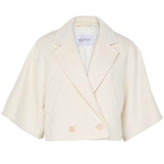 Max Mara MAX MARA Galea White Wool Cape Jacket New & Authentic (Women Size M / US 6-8 / IT 42-44 - 1 Thumbnail