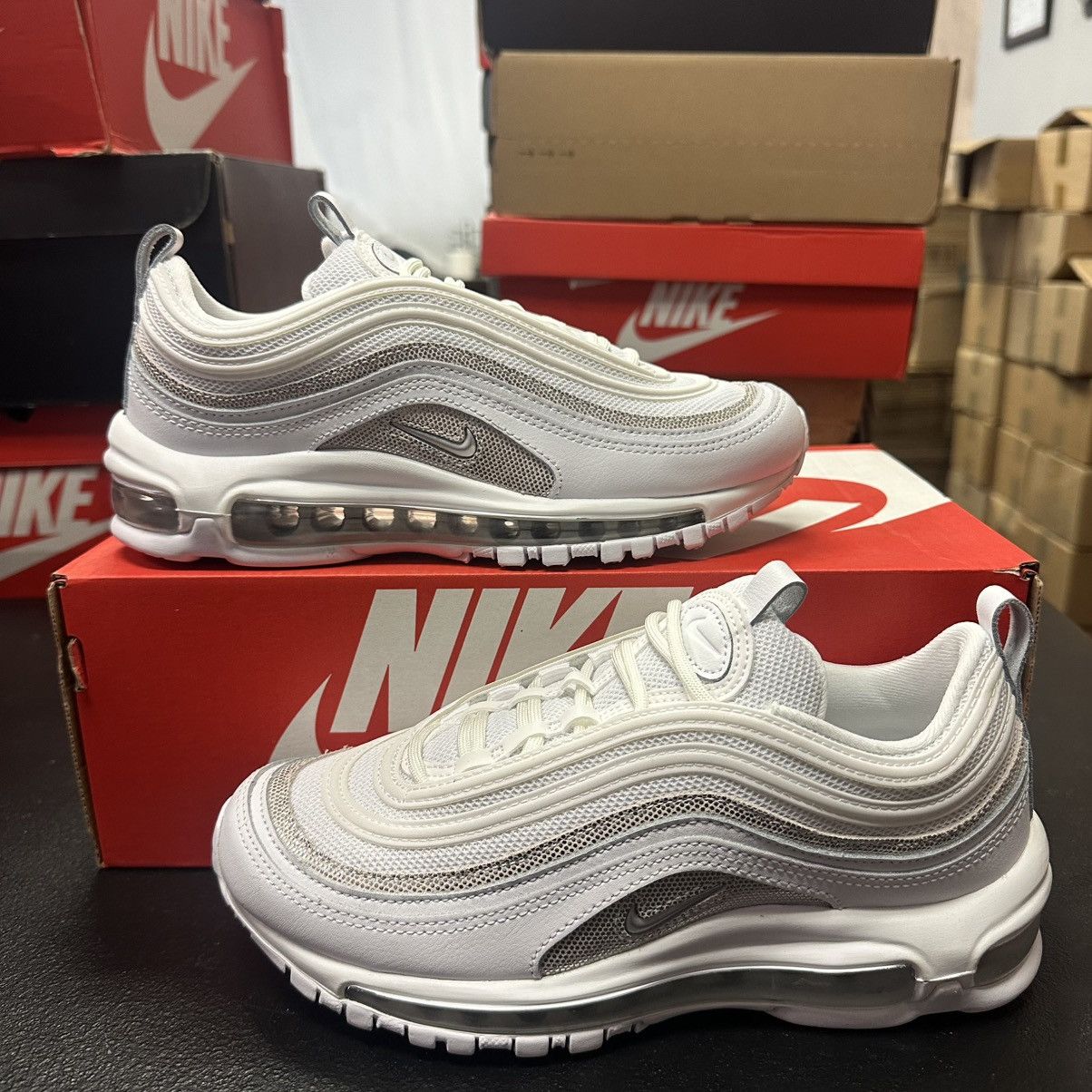 Nike Size 6.5W (5M) - Nike Air Max 97 White Chrome FQ8889-100 Size US 6.5 / IT 36.5 - 1 Thumbnail
