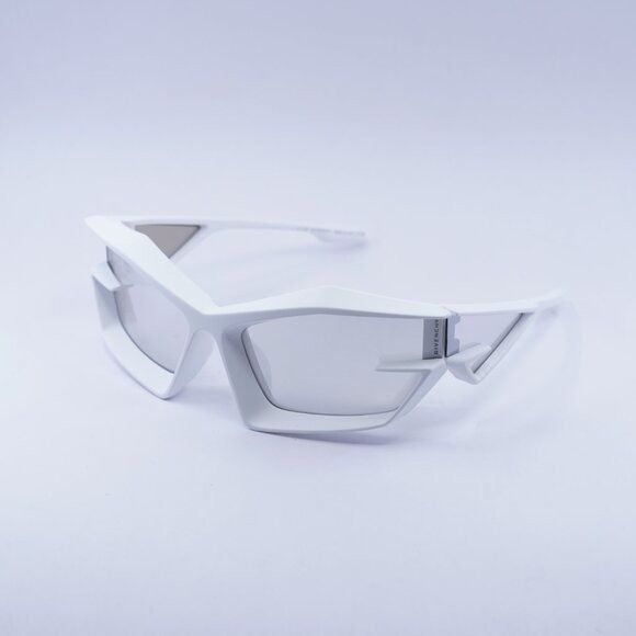 Givenchy Givenchy GV40049U 21C Sunglasses White Geometric Frame Size ONE SIZE - 4 Thumbnail