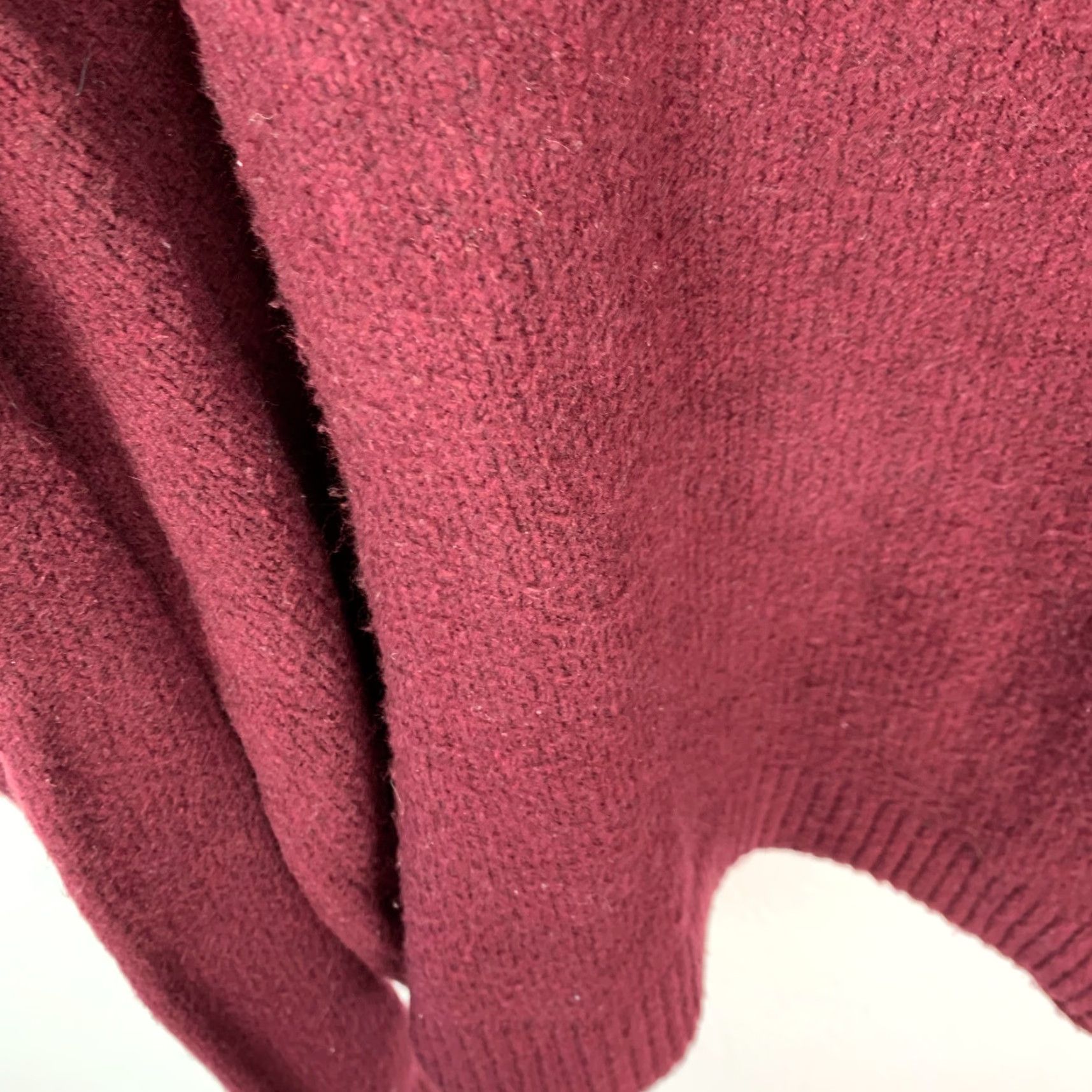 Vintage Open Edit V-Neck Sweater XL Burgundy Red Boxy Pullover Women's Knit Casual Workwear Size XL / US 12-14 / IT 48-50 - 5 Thumbnail