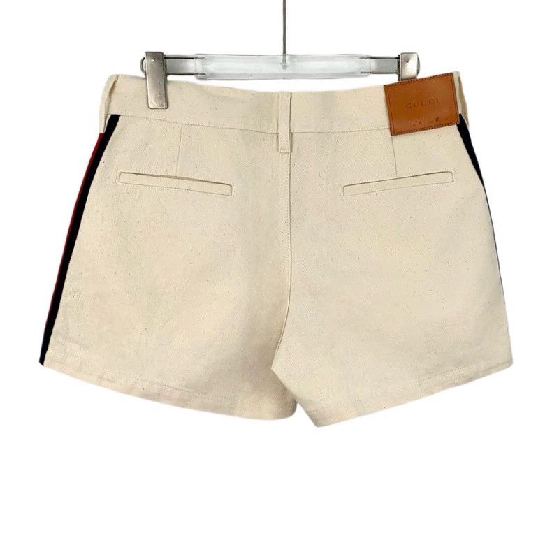 Gucci Gucci Beige side striped cotton casual shorts Size 27" / US 4 / IT 40 - 2 Thumbnail
