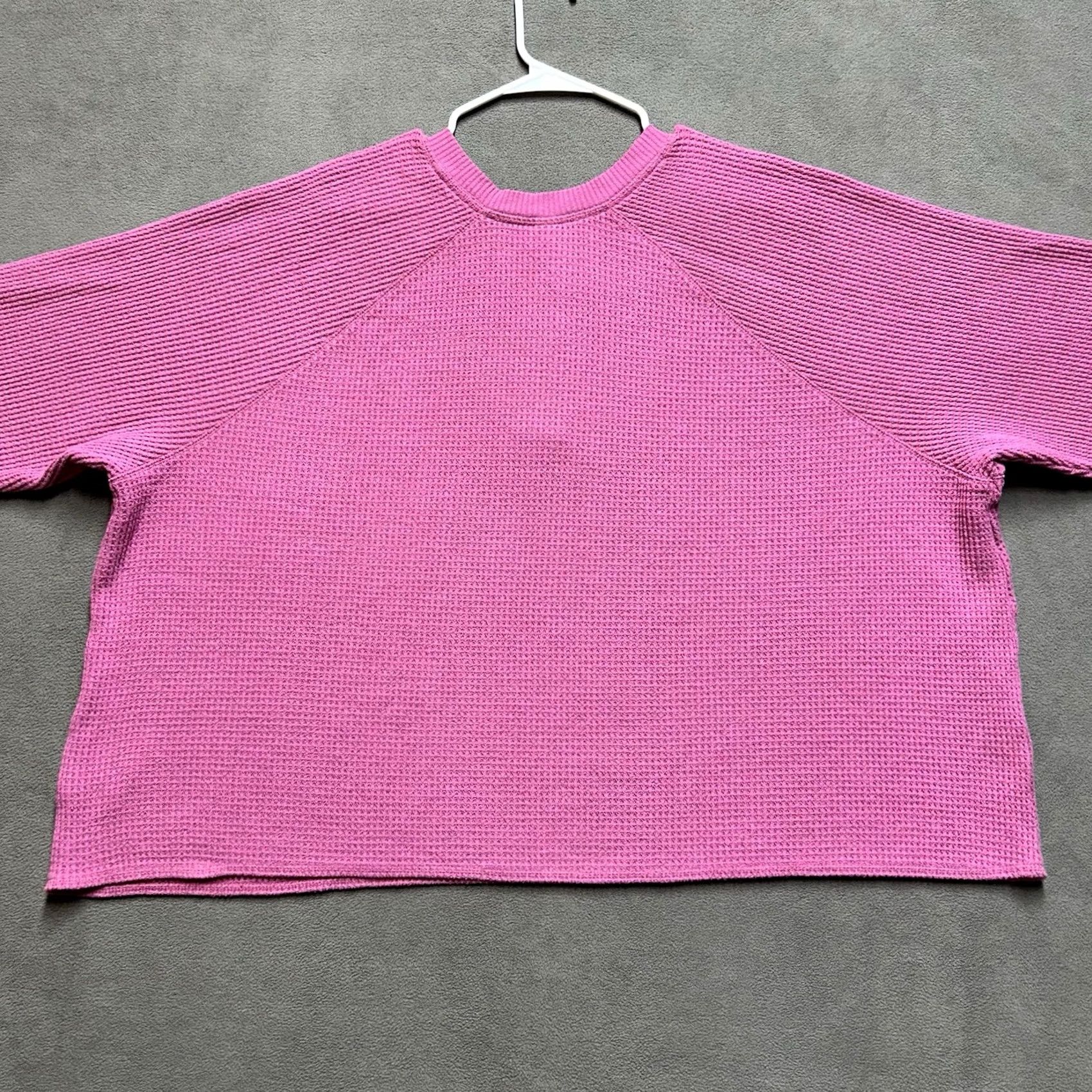 Old Navy Old Navy Shirt Womens 4X Pink Waffle Knit Henley Plush Tee Thermal Cozy EUC Size XXL / US 16-18 / IT 52-54 - 2 Thumbnail