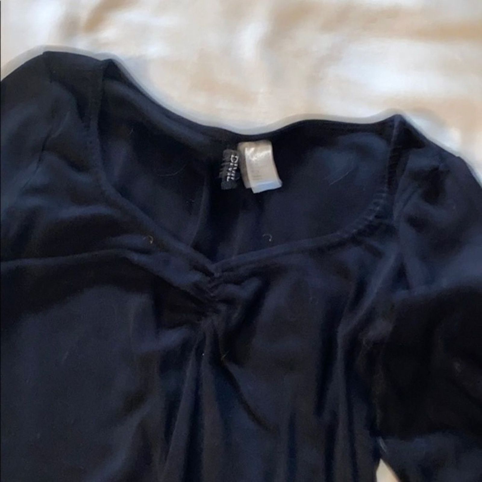 Divided Divided by H&M Black Sweetheart Crop Top | Sz M Size M / US 6-8 / IT 42-44 - 4 Thumbnail