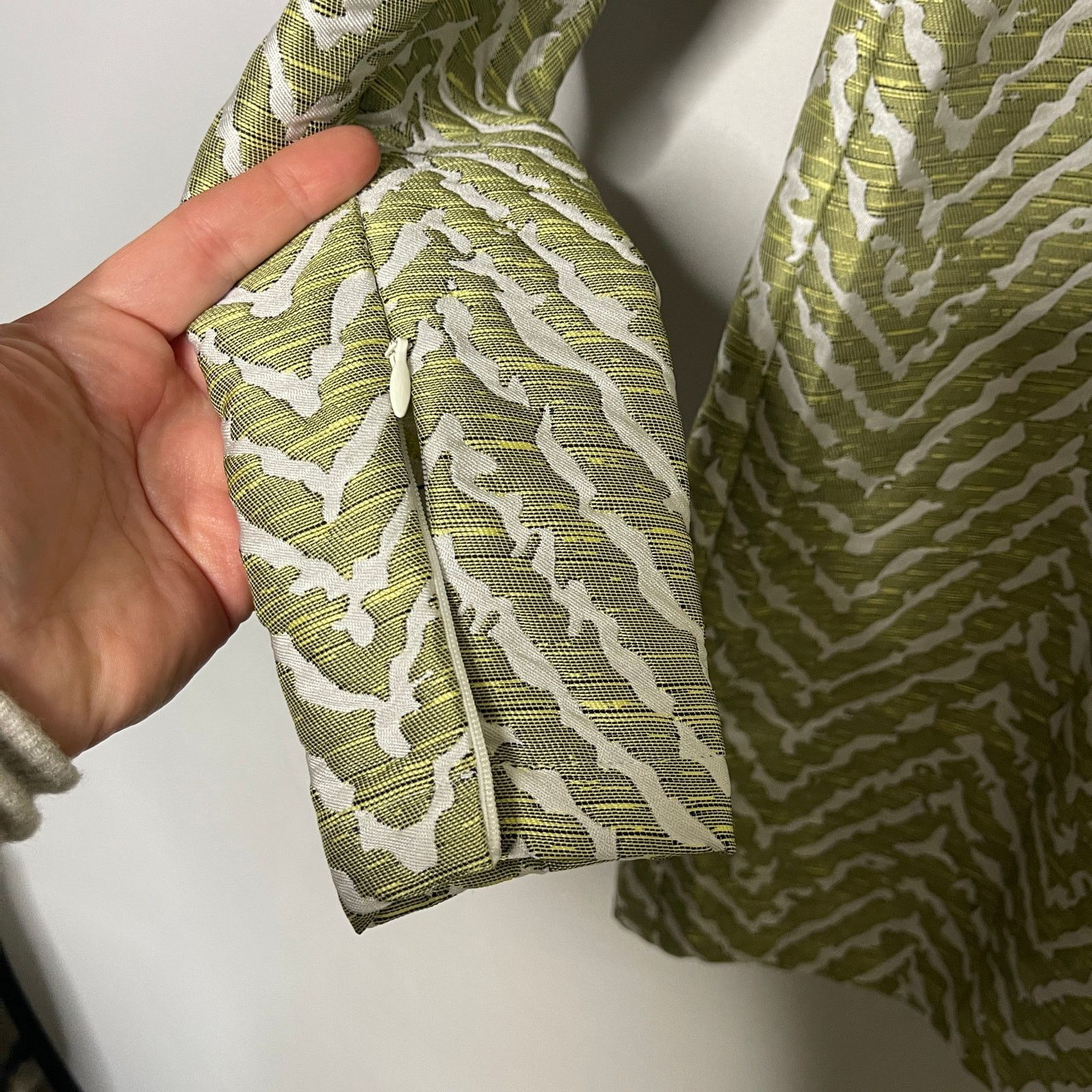 ROTATE Birger Christensen Oksana Jacquard Mini Dress GREEN