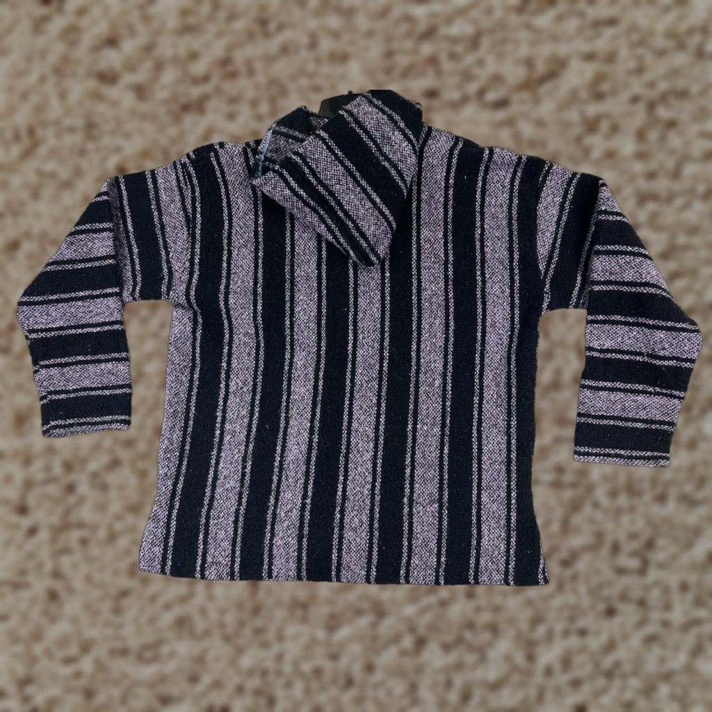 Vintage Franks Hoodie Men XL Purple Black Pocket Sweater Acrylic Drug Rug Crew Neck Pullover All Seasons Hooded Pockets Size US XL / EU 56 / 4 - 1 Thumbnail