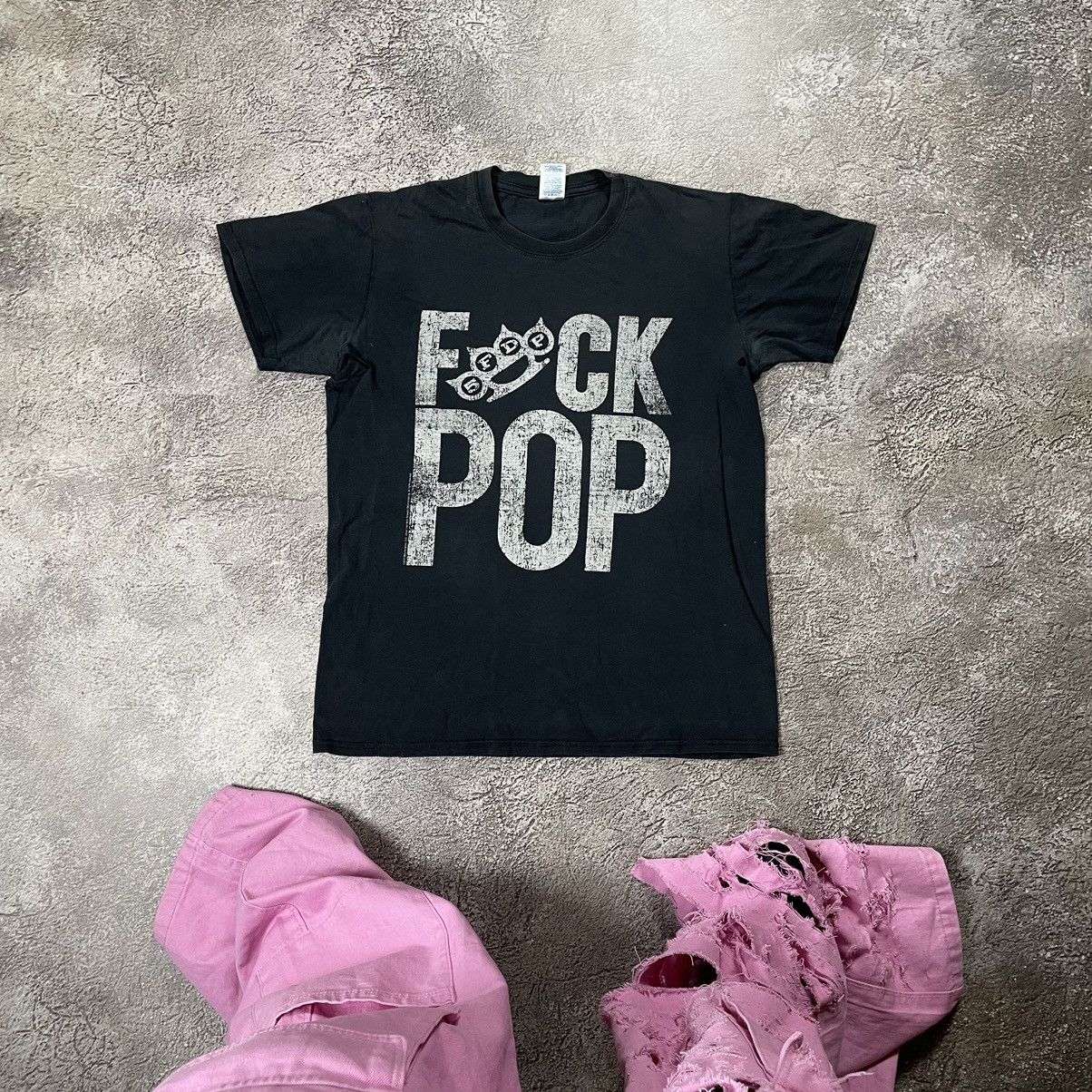 Band Tees Vintage Y2K FUCK POP LETS ROCK Goth Opium FADED THRASHED Tee Size US M / EU 48-50 / 2 - 1 Thumbnail