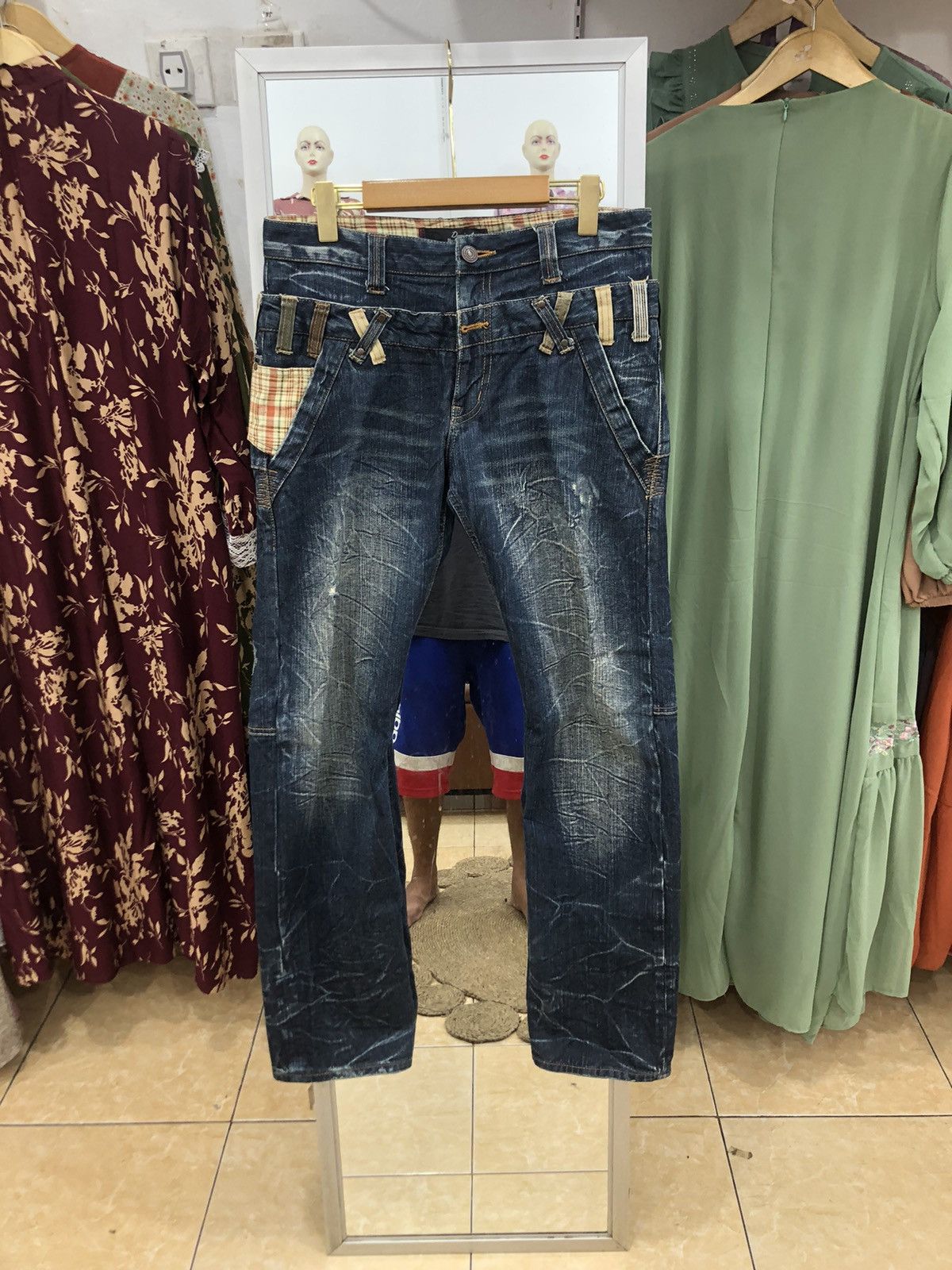 Ed Hardy Dominate Handcrafted Jeans Doublewaist Denim pants Size US 33 - 1 Thumbnail