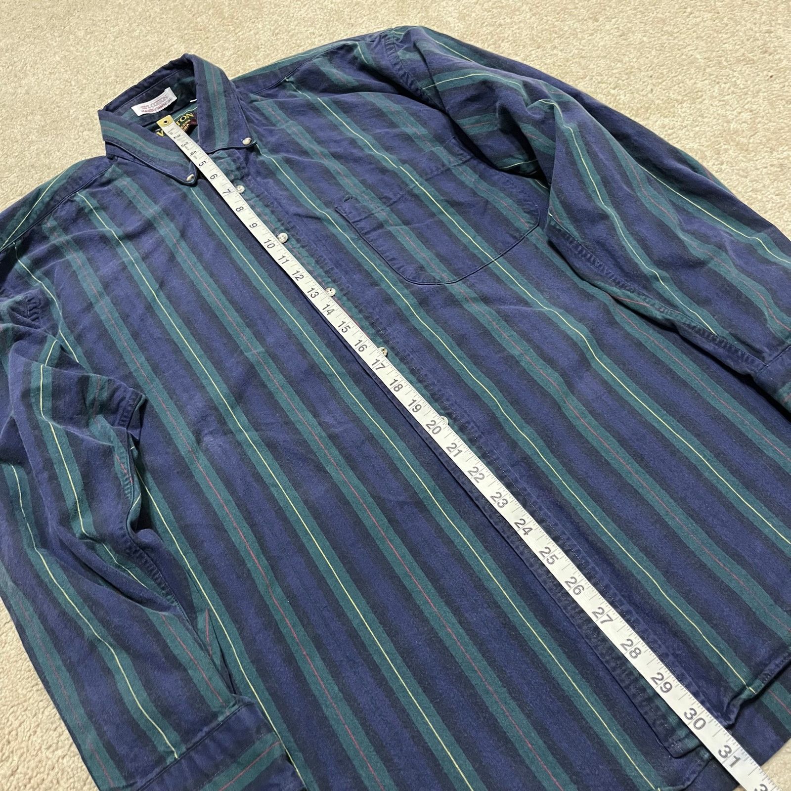 Other Vintage 90s Overton Navy/Green Button Up Collar Shirt Medium Size US M / EU 48-50 / 2 - 4 Thumbnail