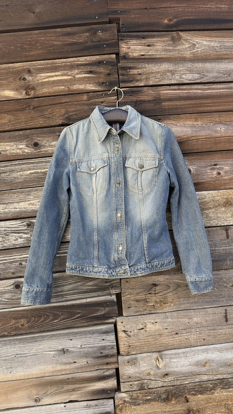 Dolce & Gabbana DOLCE & GABBANA Blue Denim Jacket Plaid Lined Branded Button Size M / US 6-8 / IT 42-44 - 2 Thumbnail