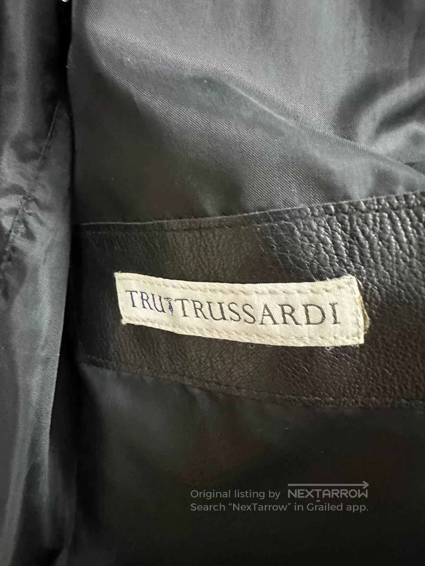 Trussardi Trussardi Black Leather Jacket for Men. Size US M / EU 48-50 / 2 - 6 Thumbnail