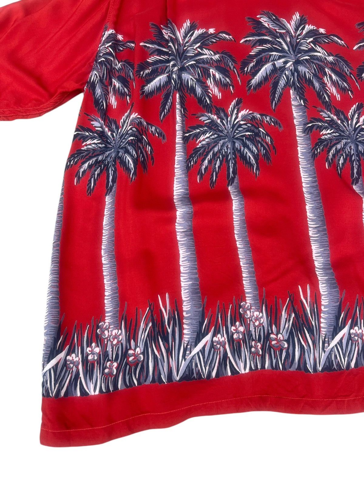 Aloha McCoy Sportswear Palm Trees 100% Rayon Hawaiian Shirt