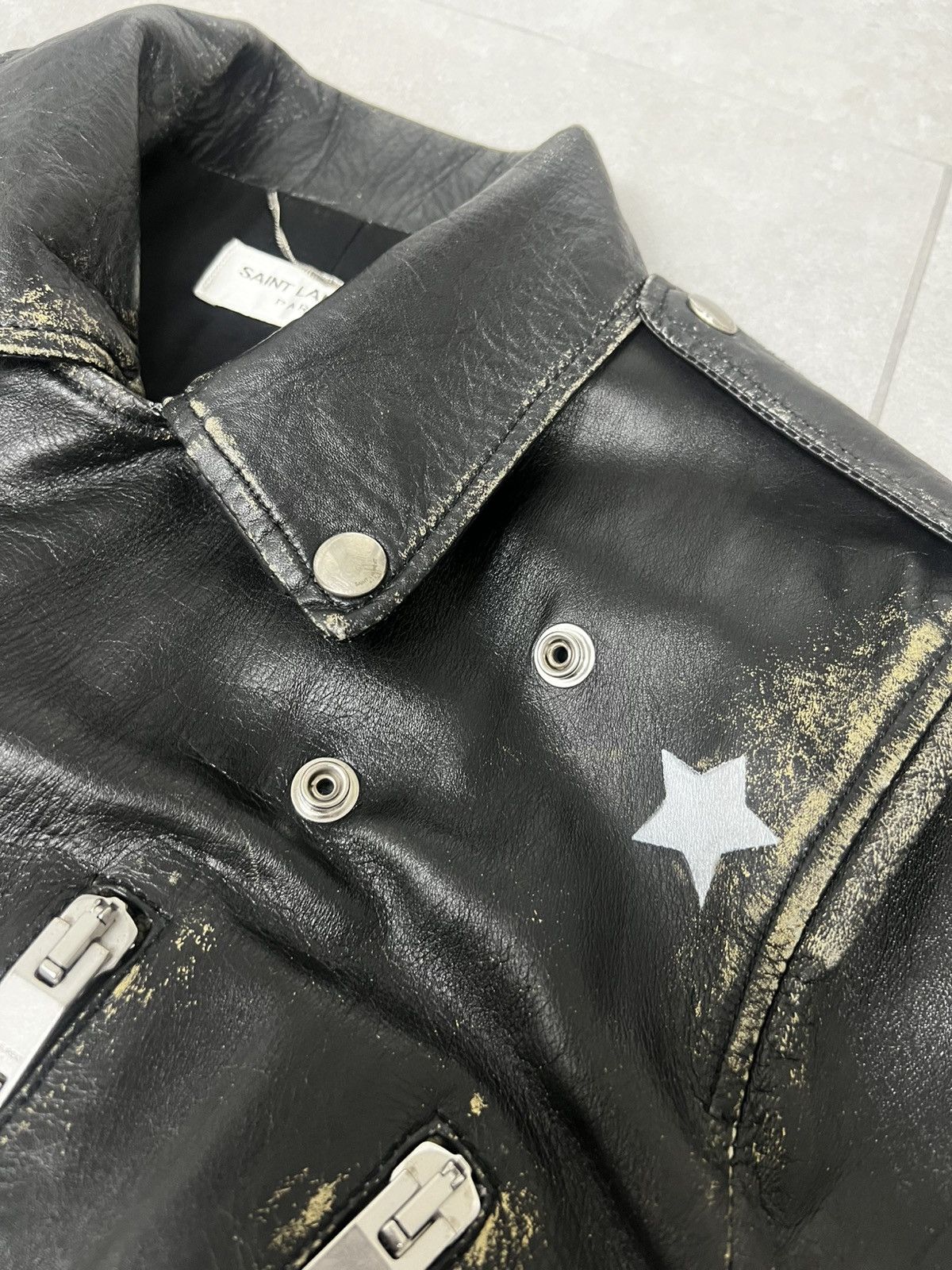 Saint Laurent Paris Saint Laurent Leather Stars Jacket Size US S / EU 44-46 / 1 - 9 Thumbnail