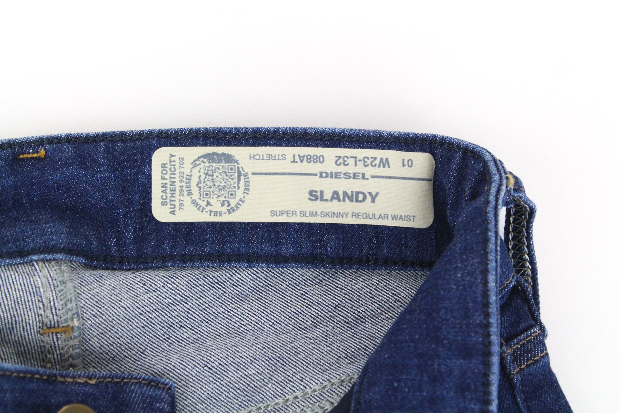 Diesel SLANDY 088AT W23/L32 Girls Blue Jeans 71079 Size 23" - 6 Thumbnail